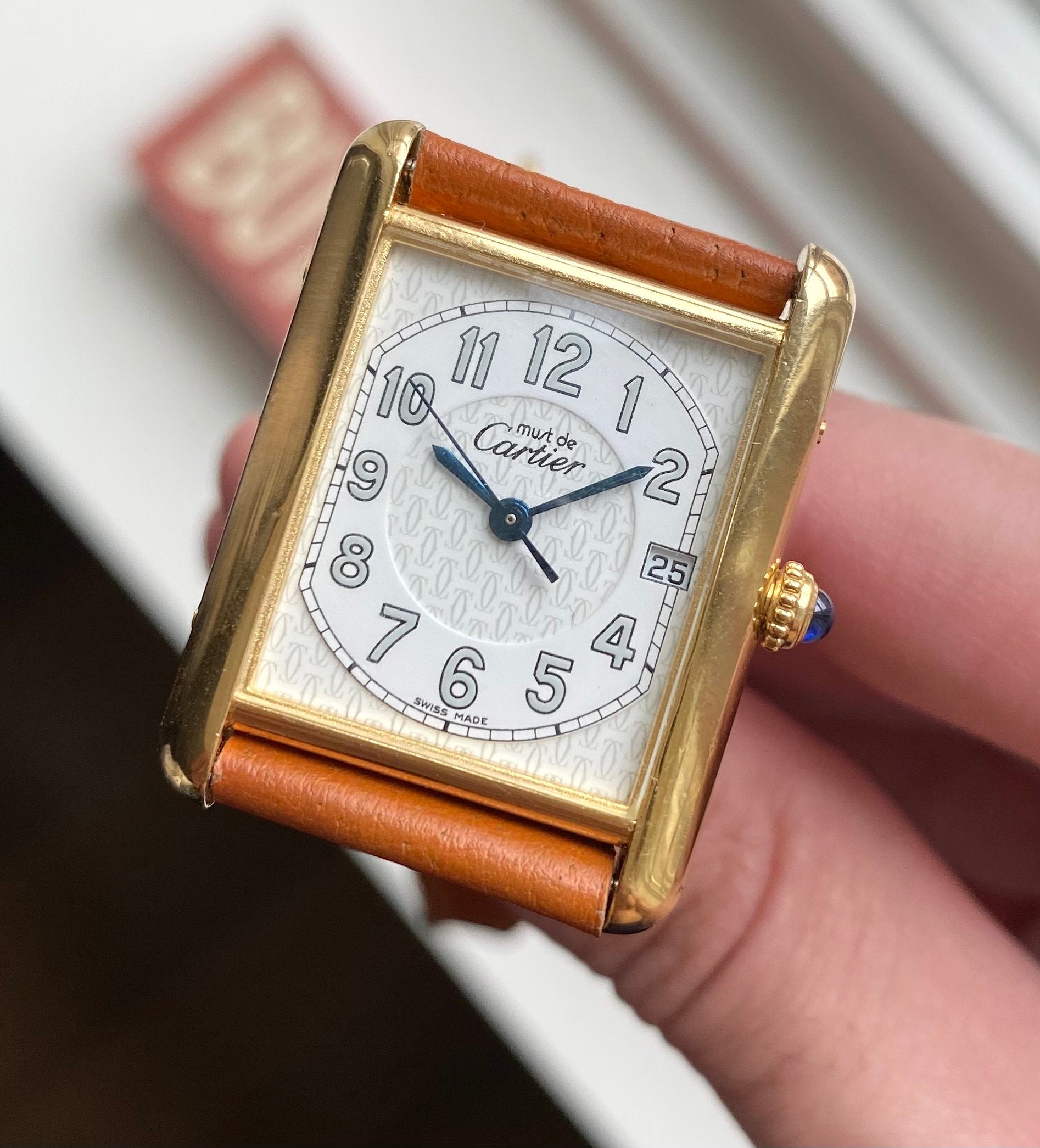 Cartier Tank ref. 2413 — White Arabic Numerals