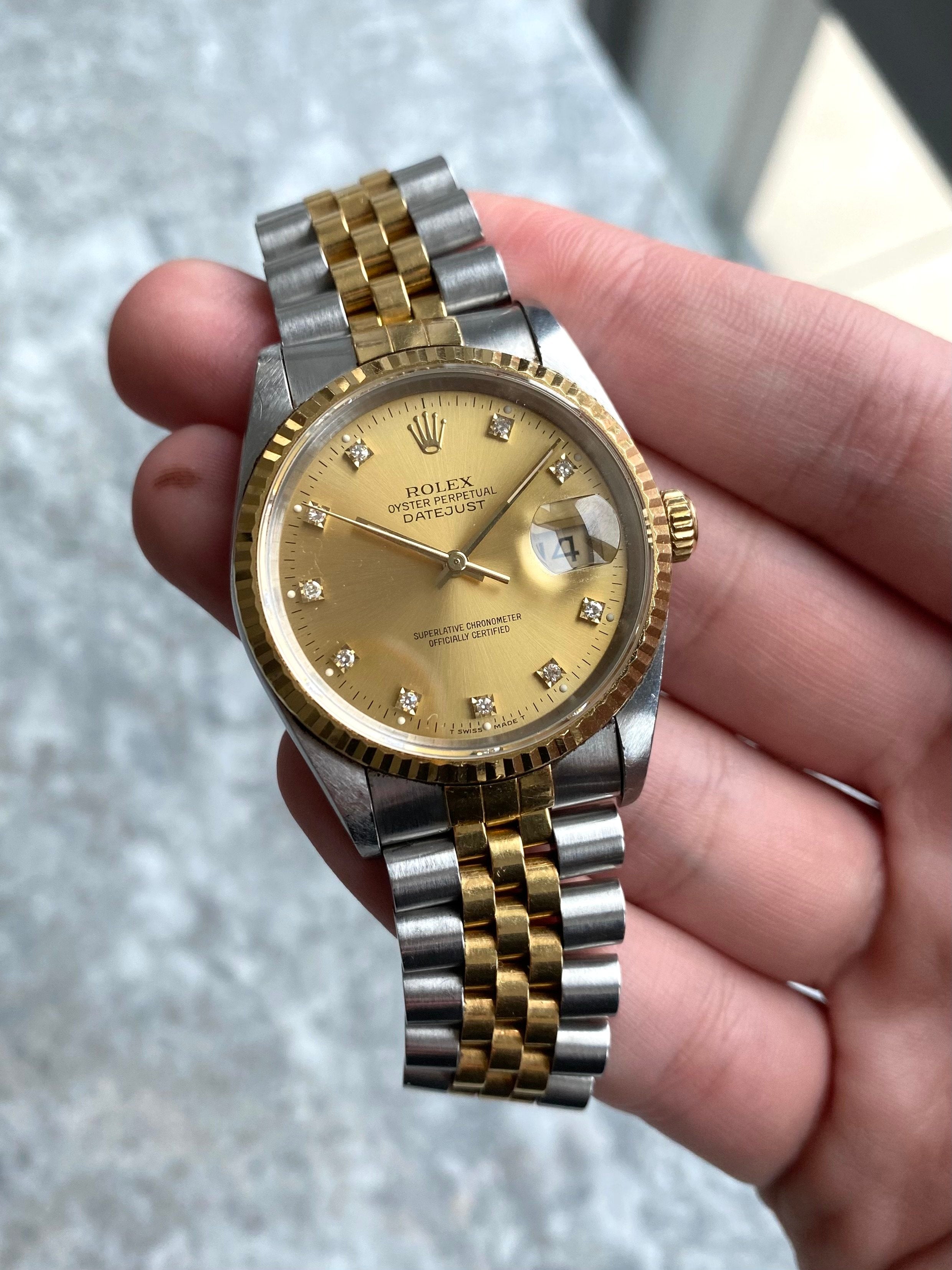 Rolex Datejust 16233G - Factory Diamond Dial.