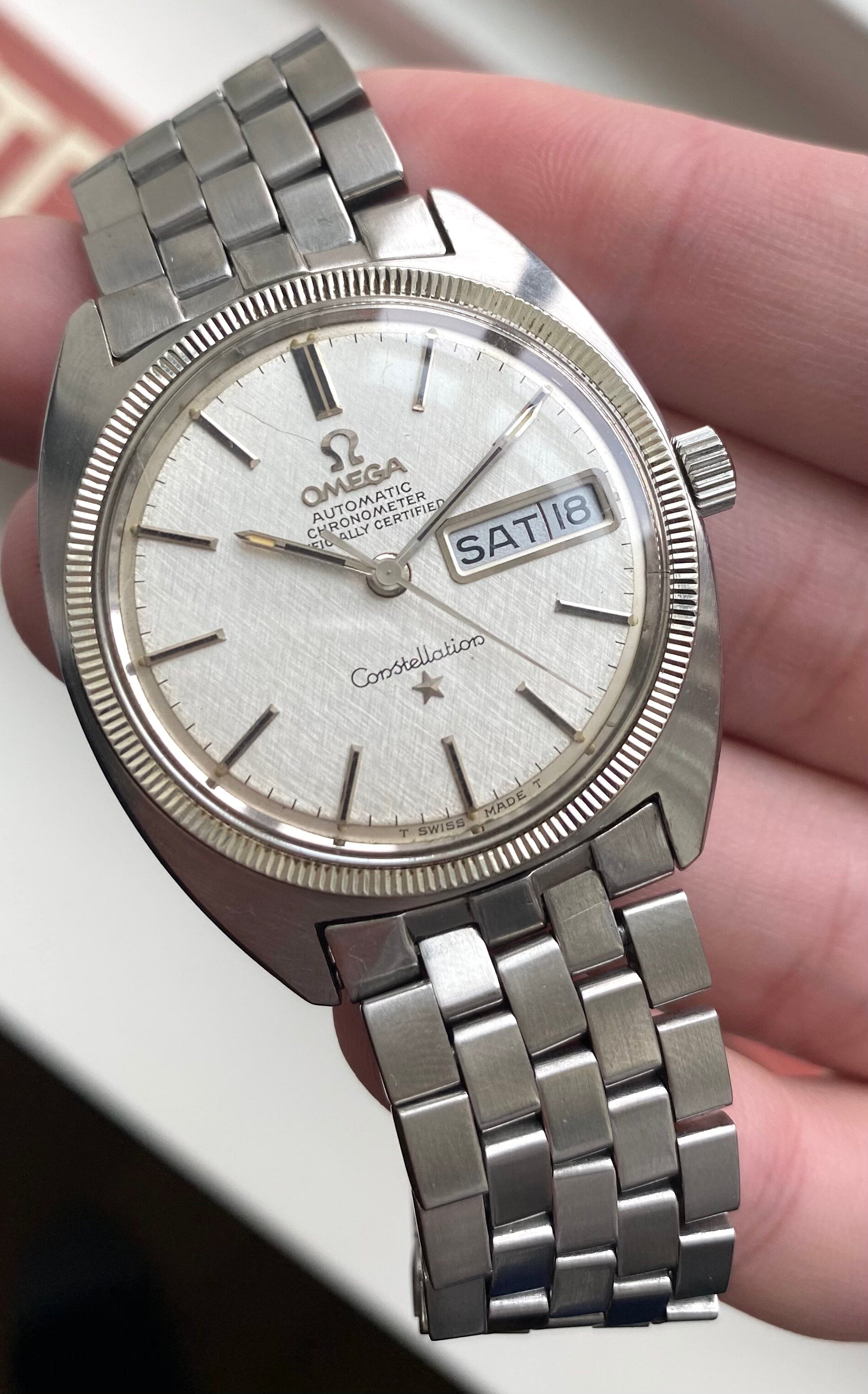 Omega Constellation — Linen Day-date