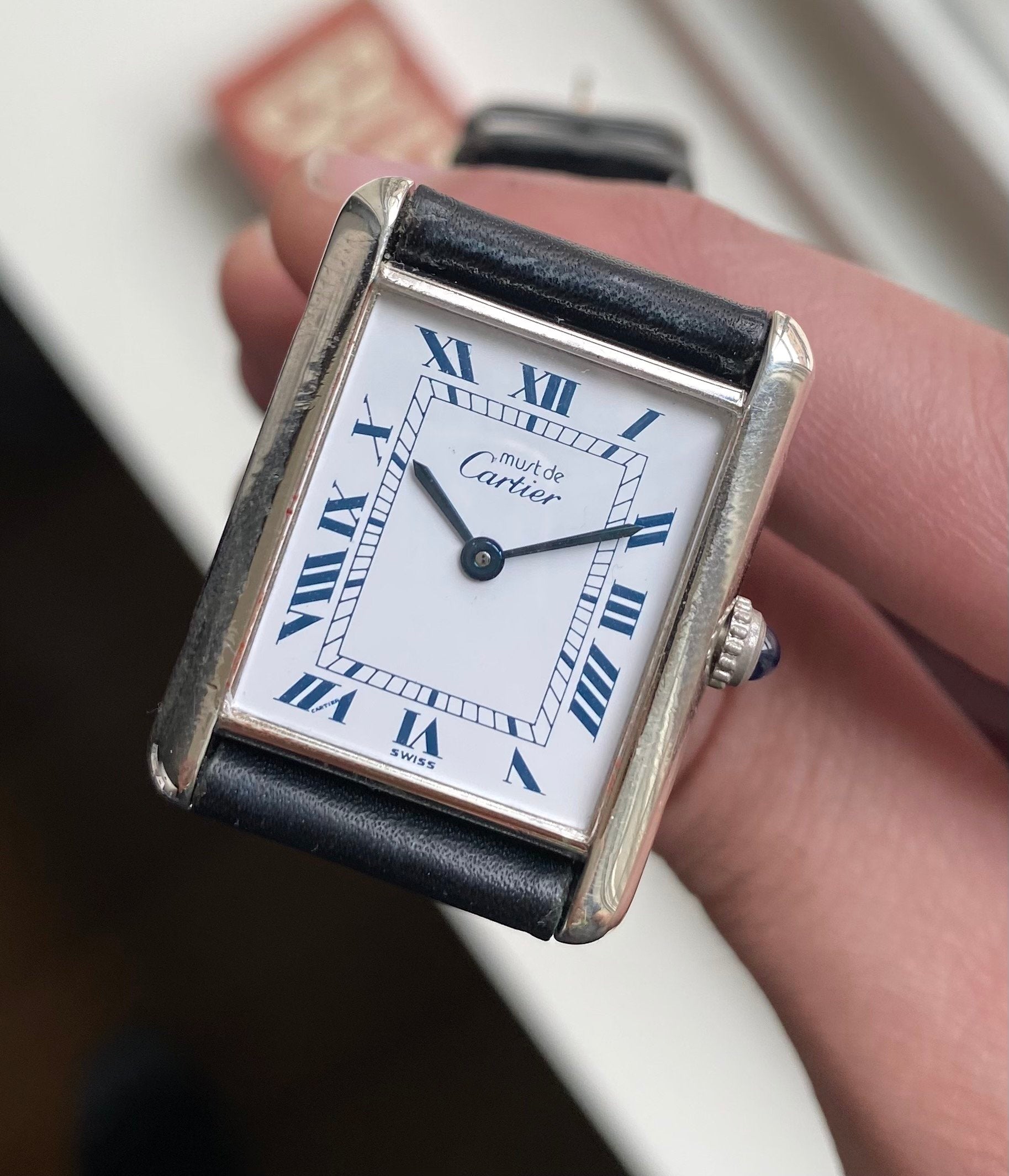 Cartier Tank ref. 2413 — White Roman Numeral Dial