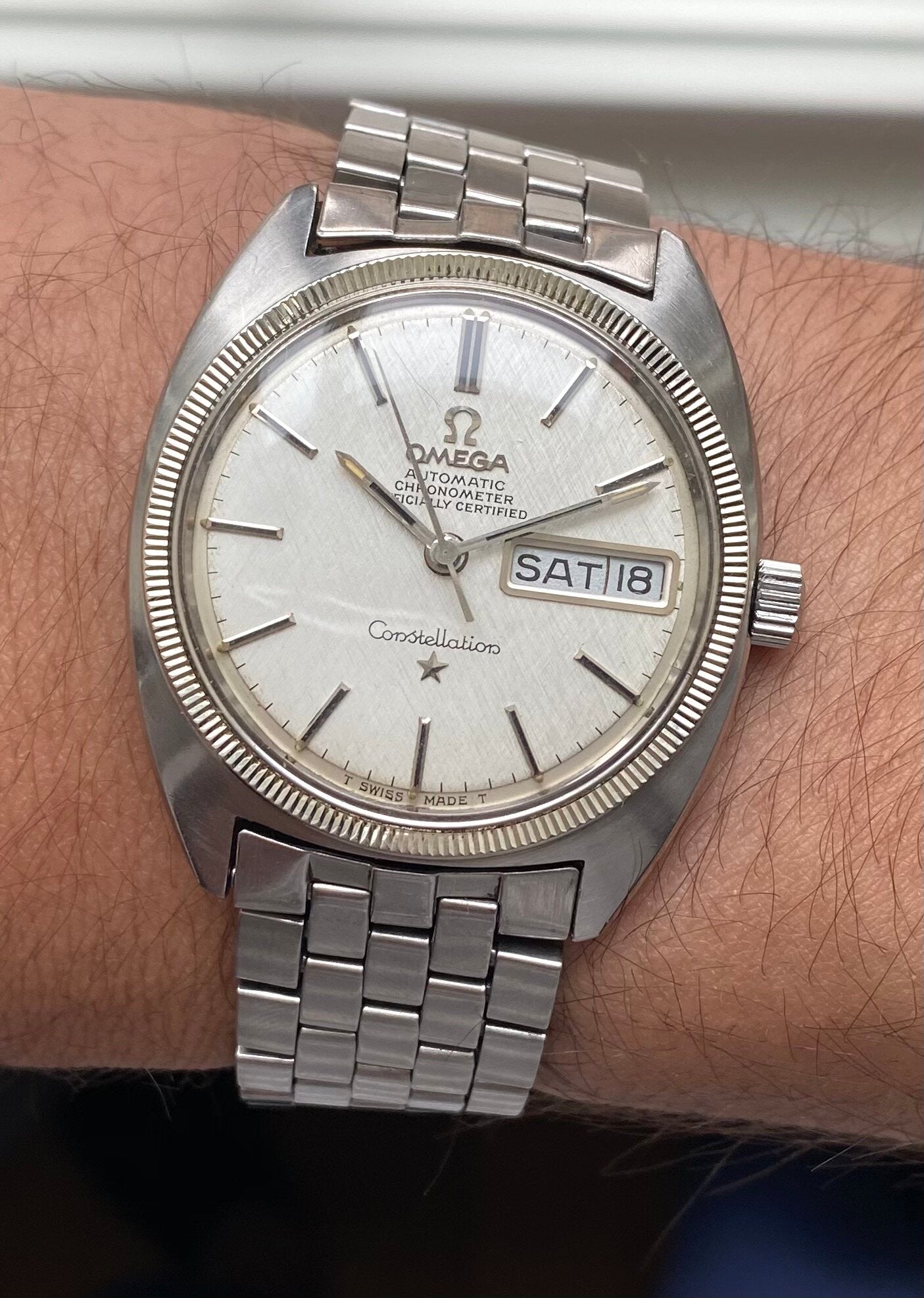 Omega Constellation — Linen Day-date