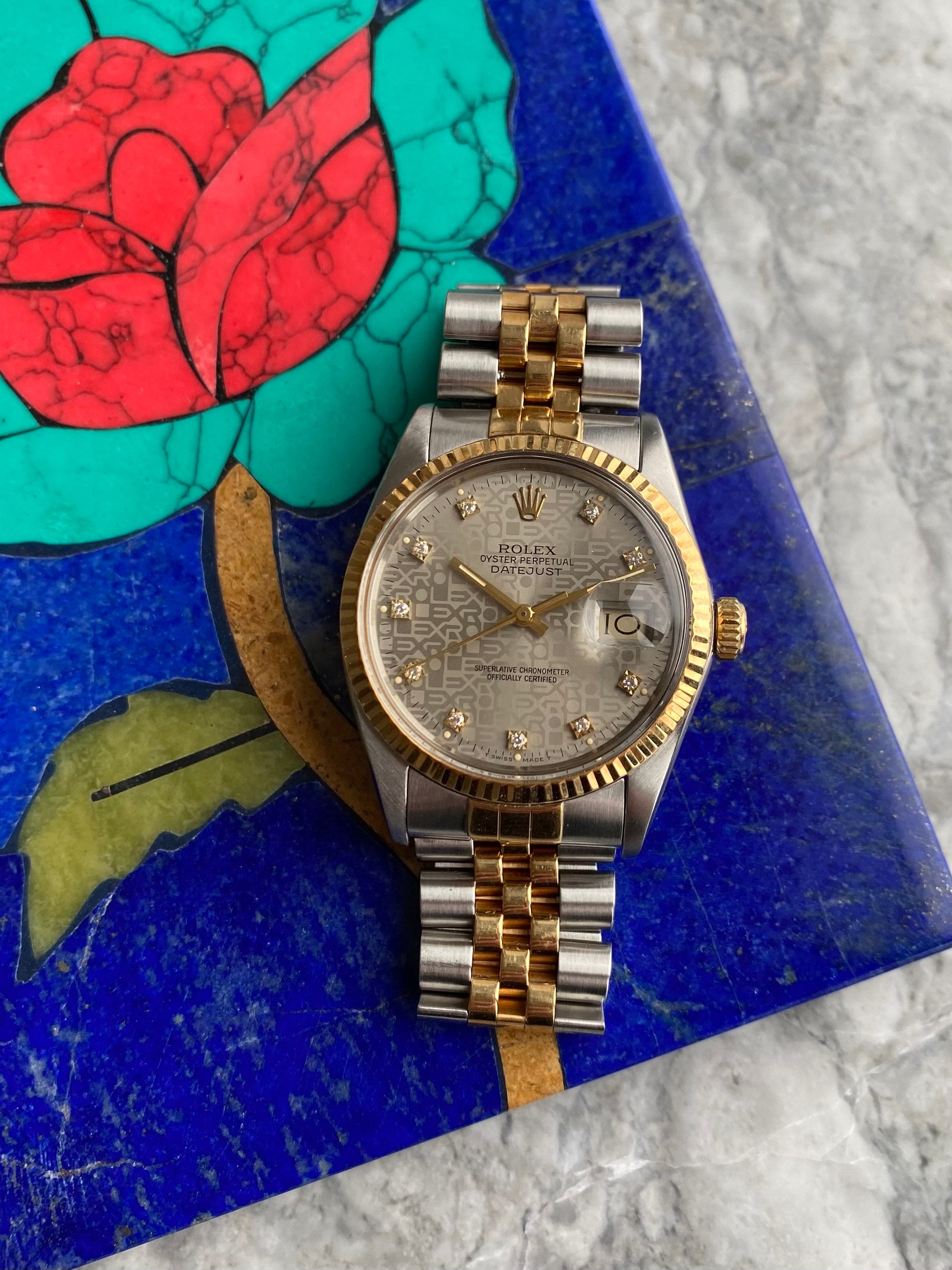 Rolex Datejust 16233G - Factory Diamond Dial.