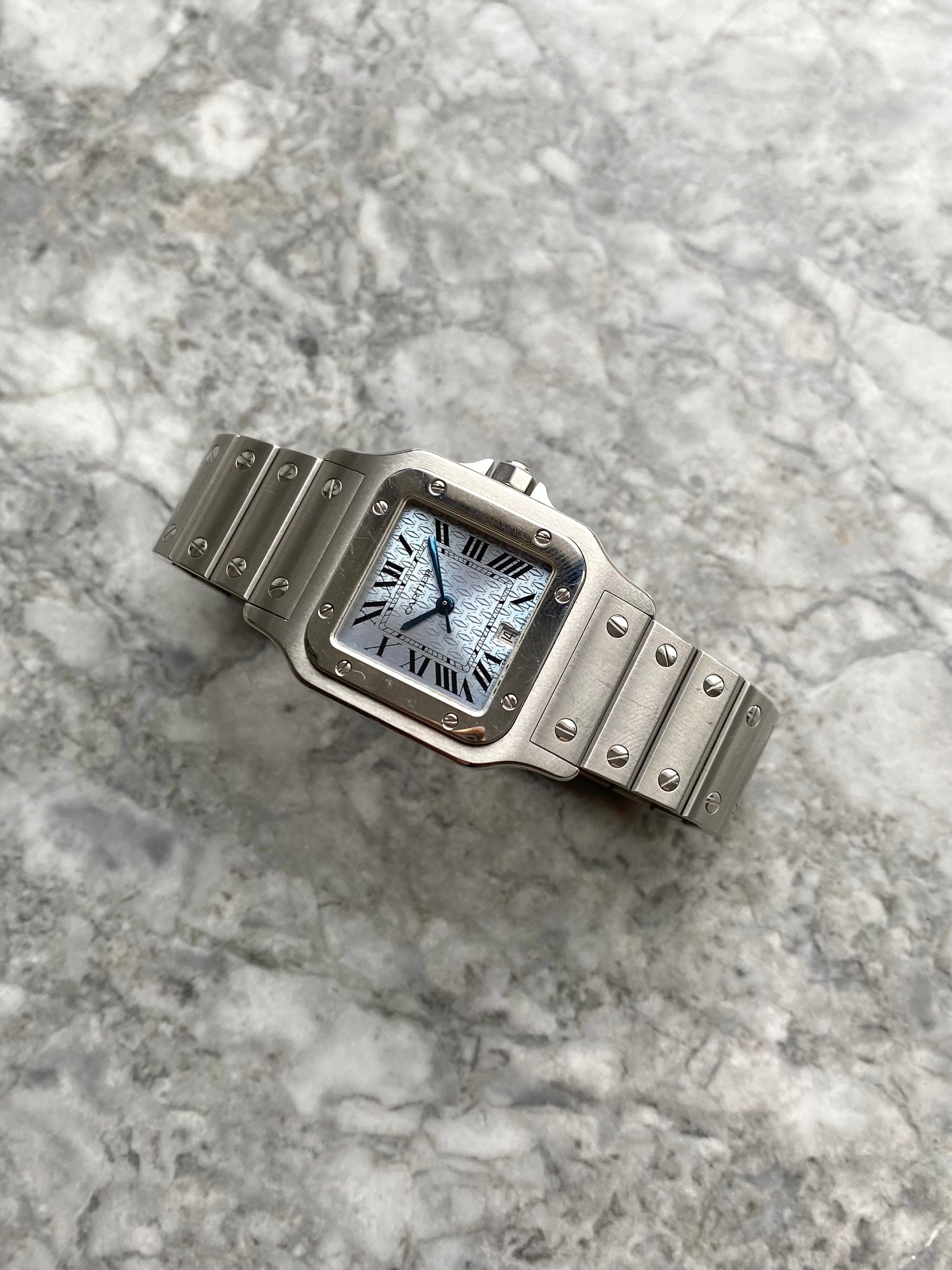 Cartier Santos 1564 - Ice Blue Dial.