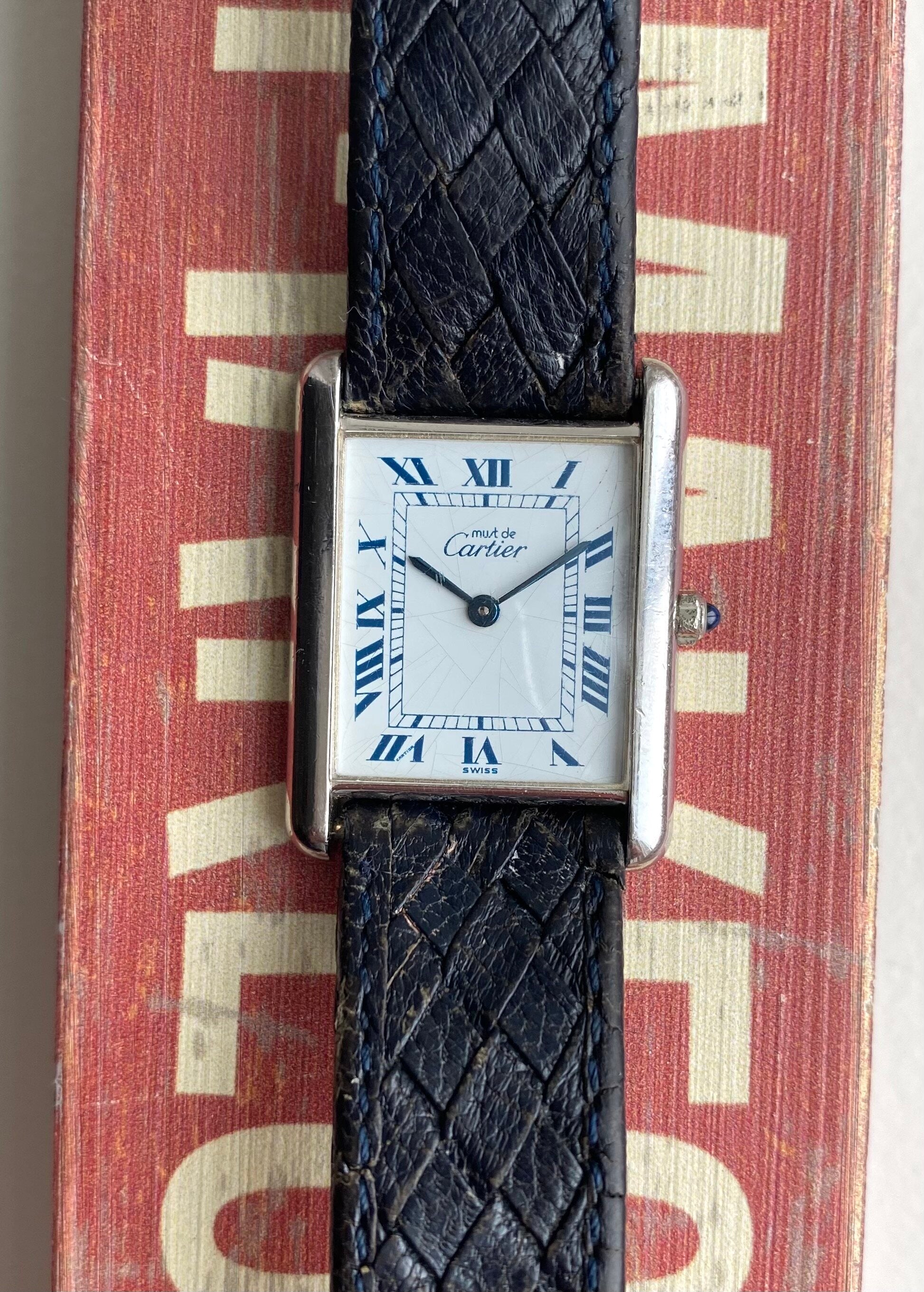 Cartier Tank — Blue Roman Numerals