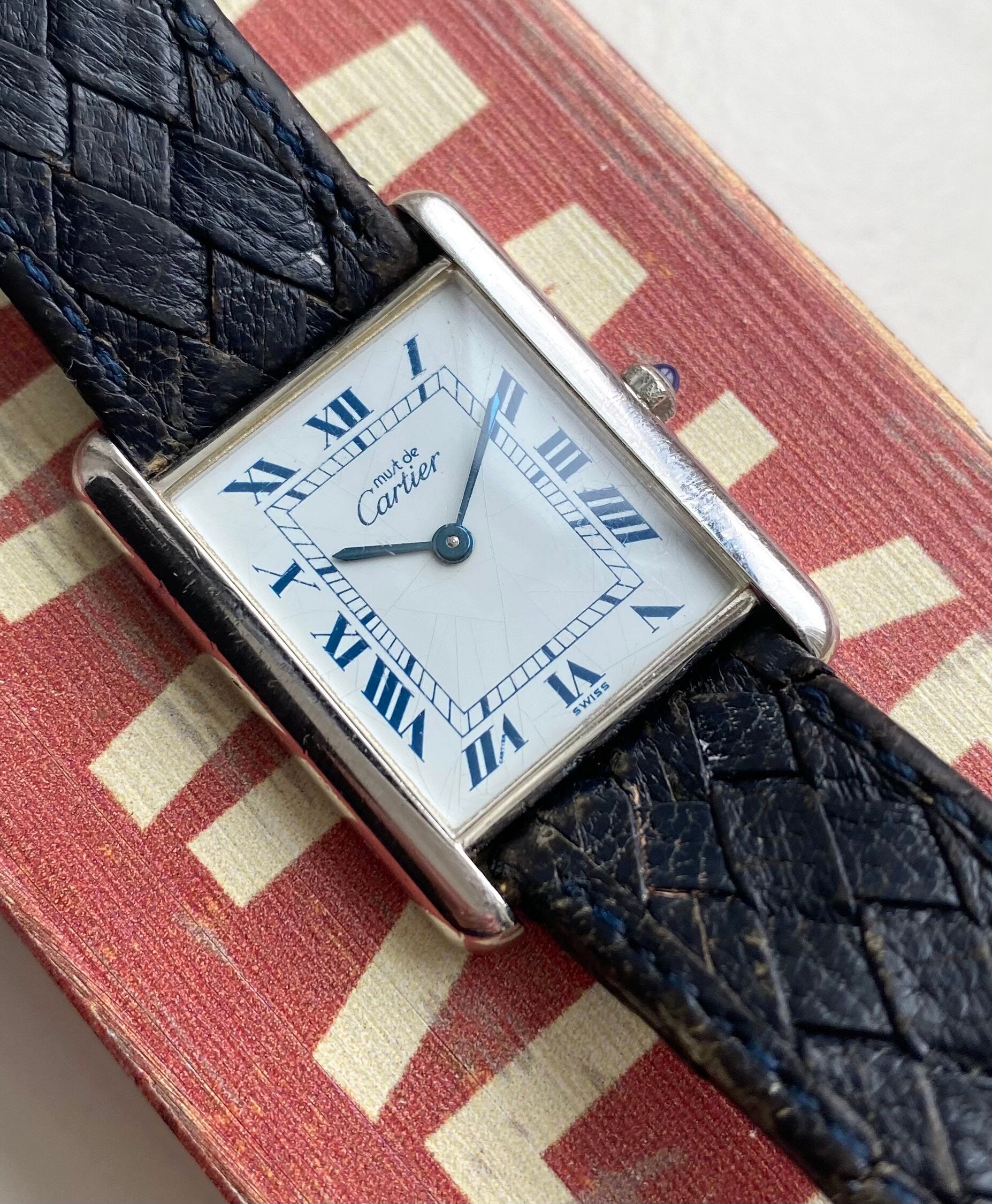 Cartier Tank — Blue Roman Numerals