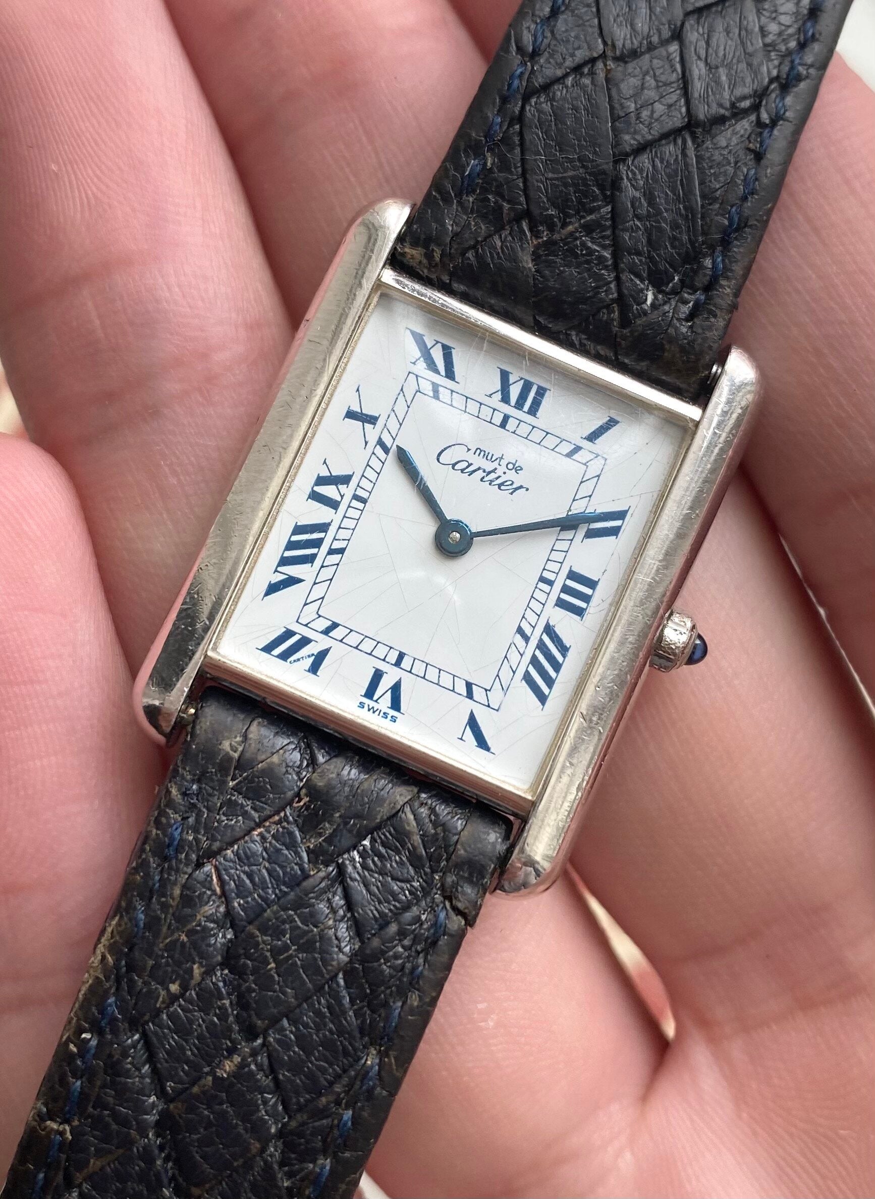 Cartier Tank — Blue Roman Numerals