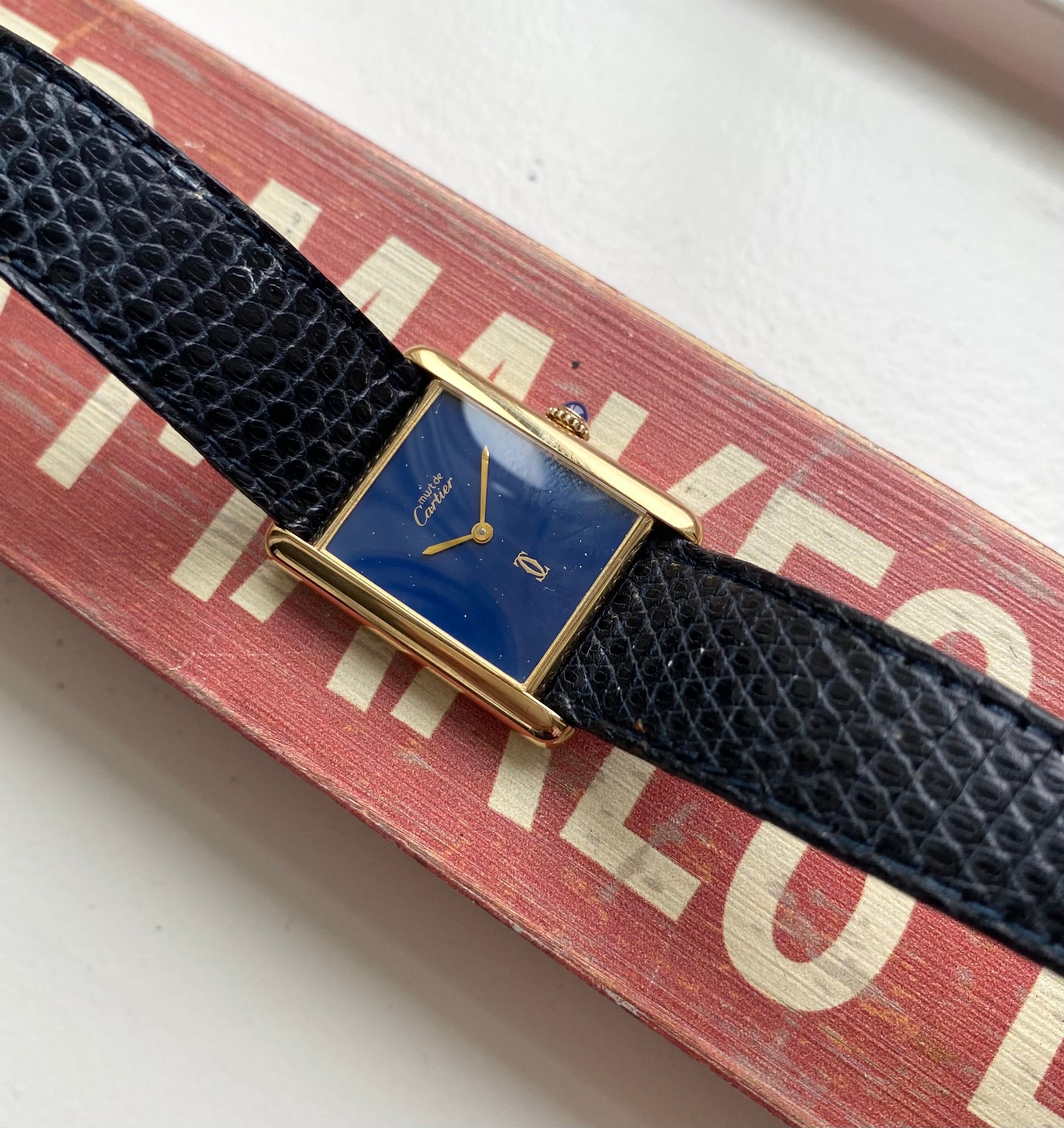 Cartier Tank Blue — With Box and Papers