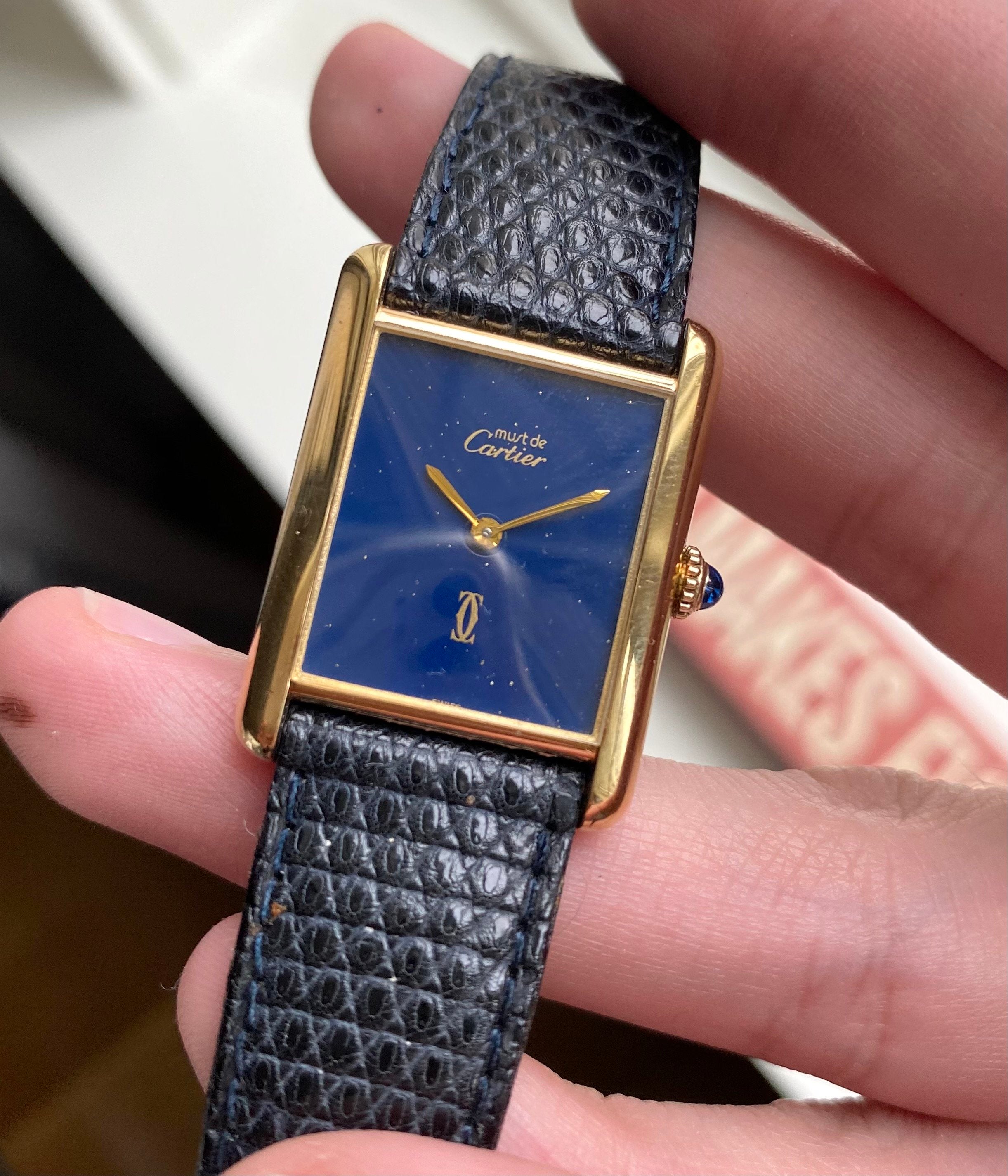 Cartier Tank Blue — With Box and Papers