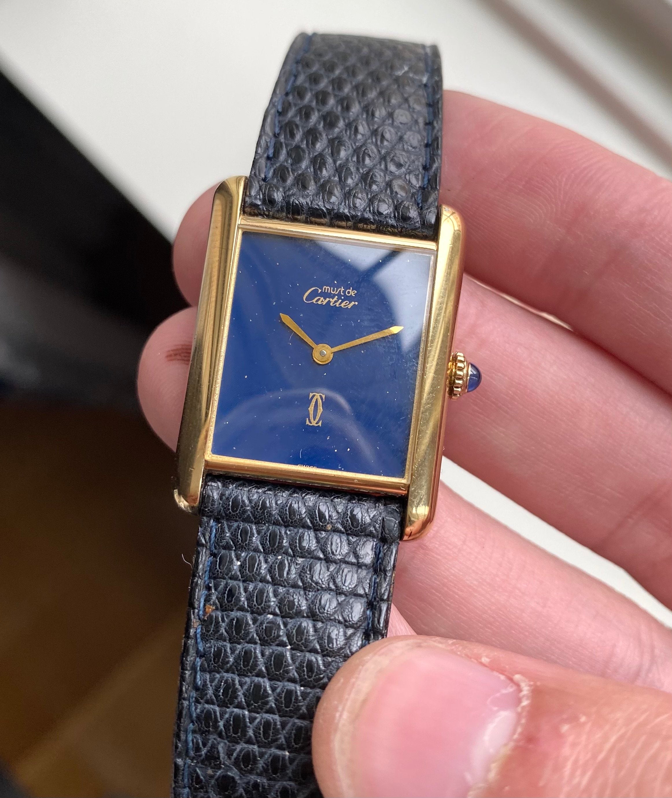 Cartier Tank Blue — With Box and Papers