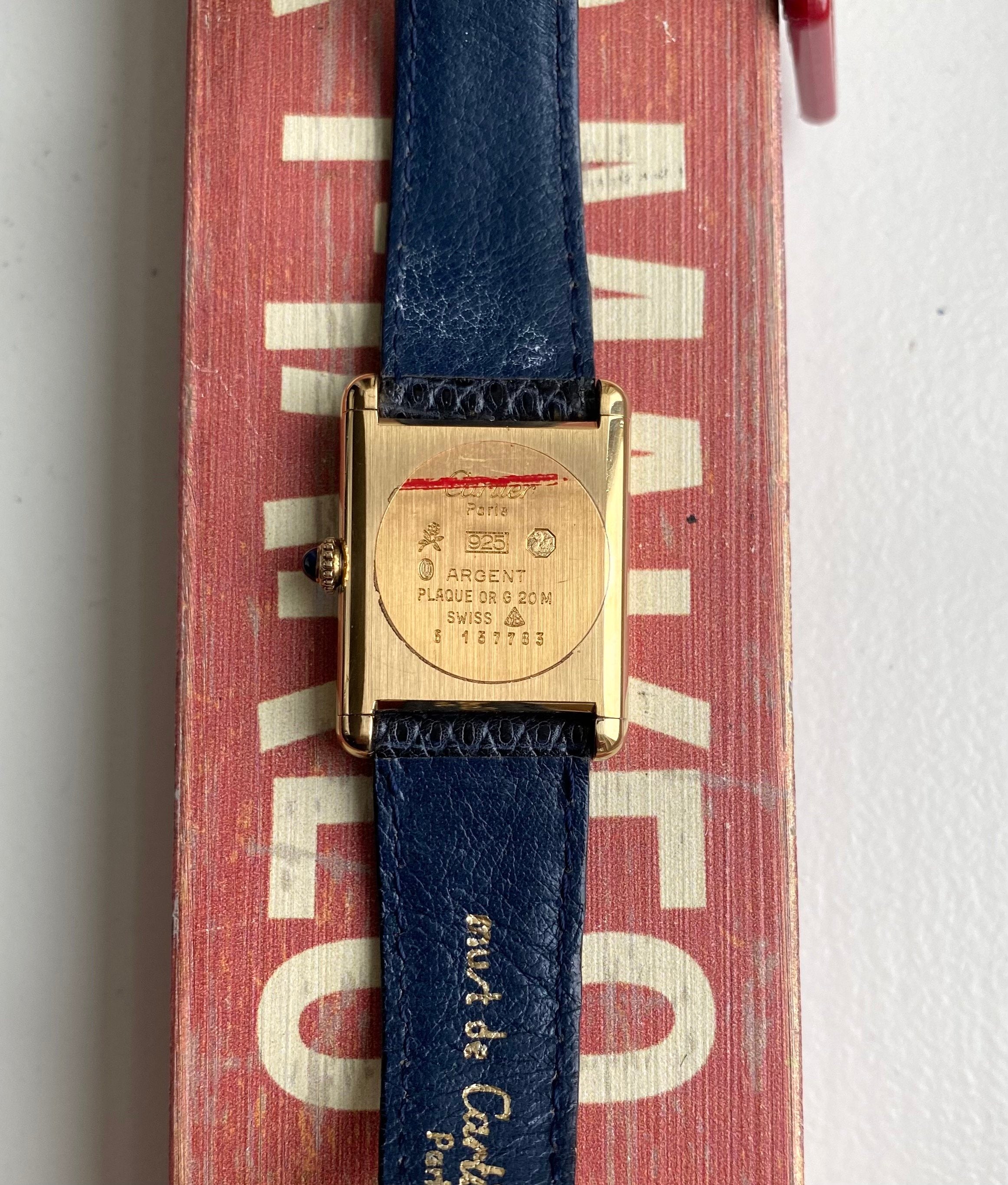 Cartier Tank Blue — With Box and Papers