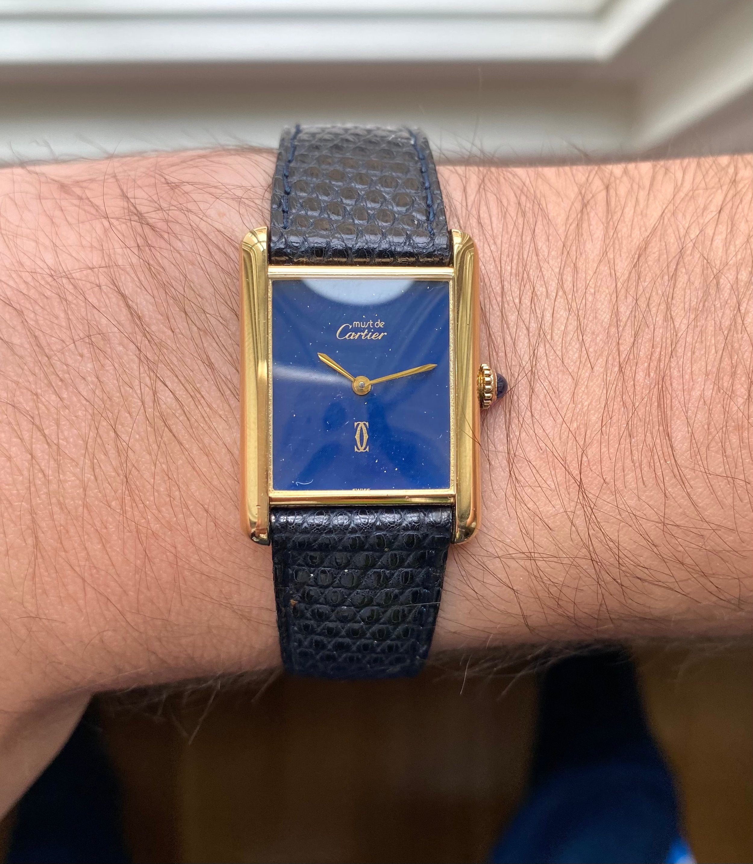 Cartier Tank Blue — With Box and Papers