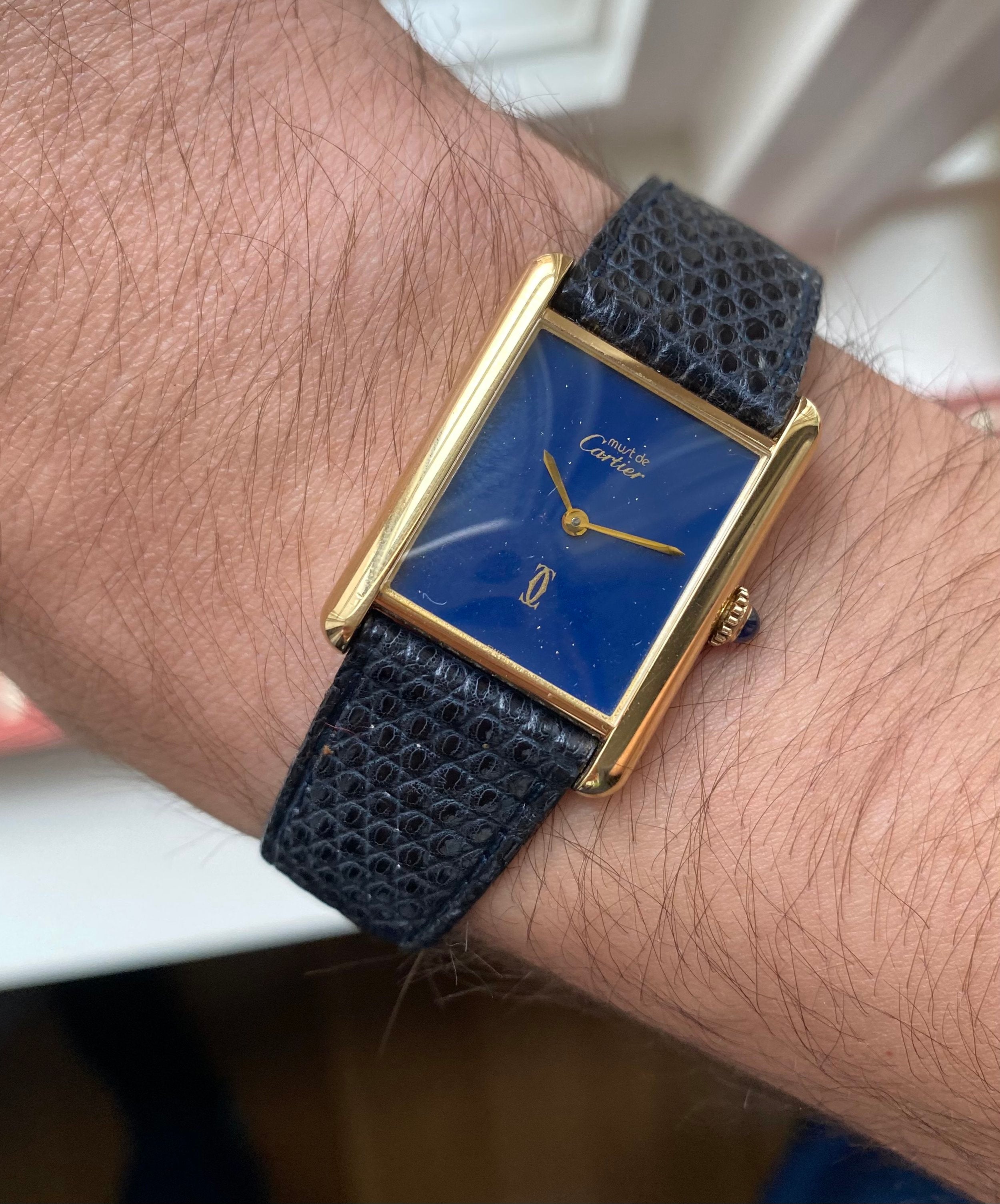 Cartier Tank Blue — With Box and Papers