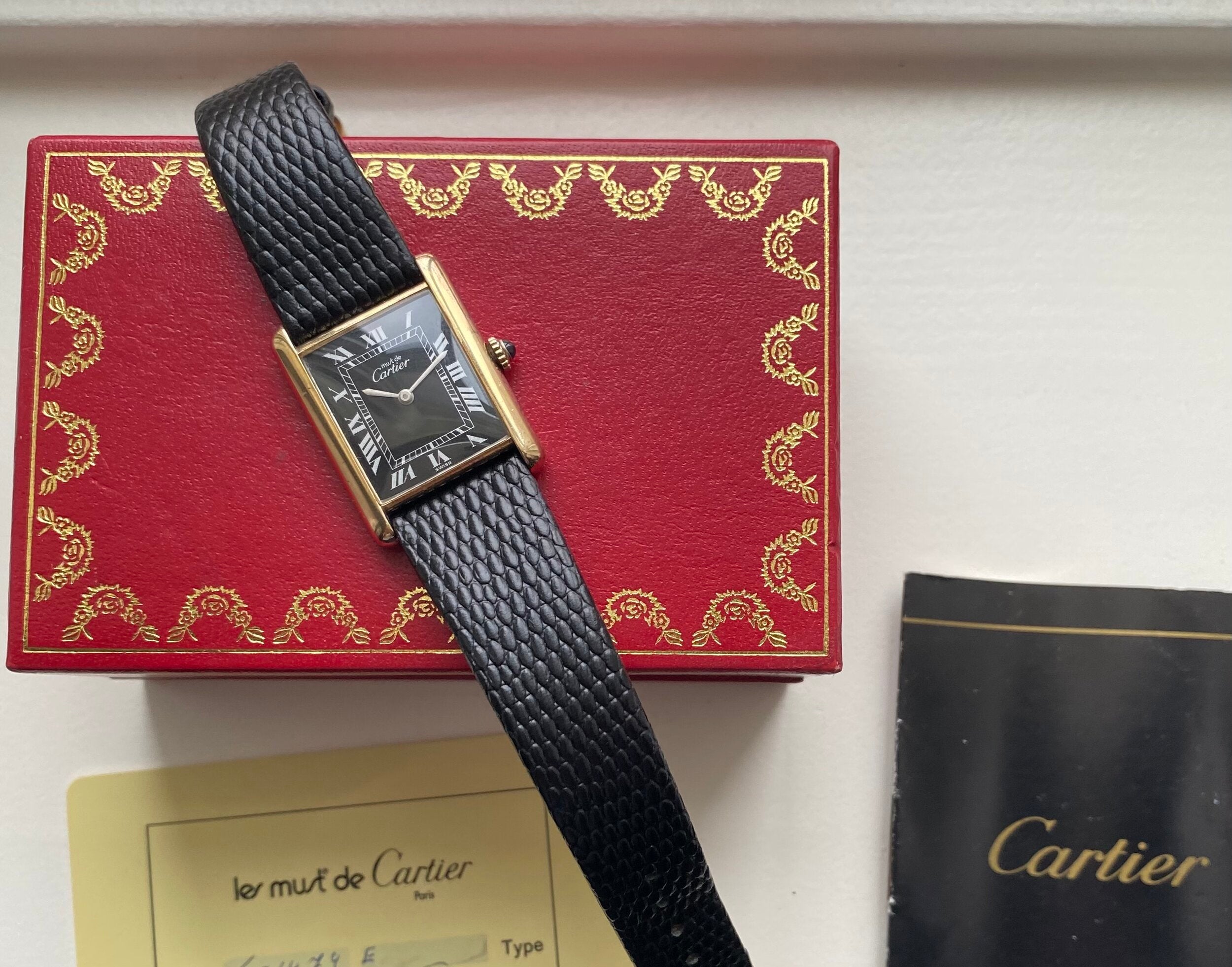 Cartier Tank — Box and Card