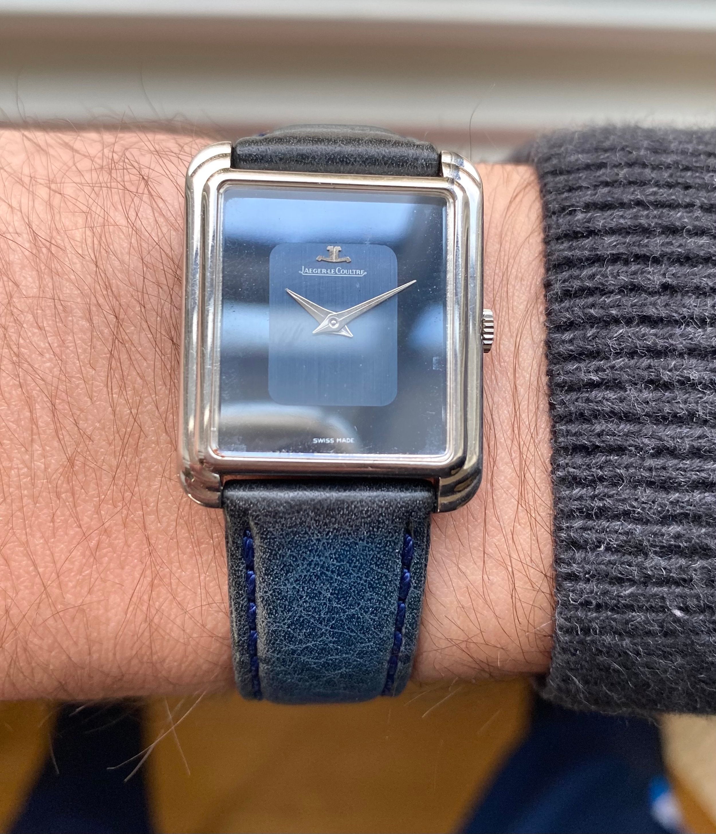 Jaeger Le Coultre Tank — Two-tone Blue Dial