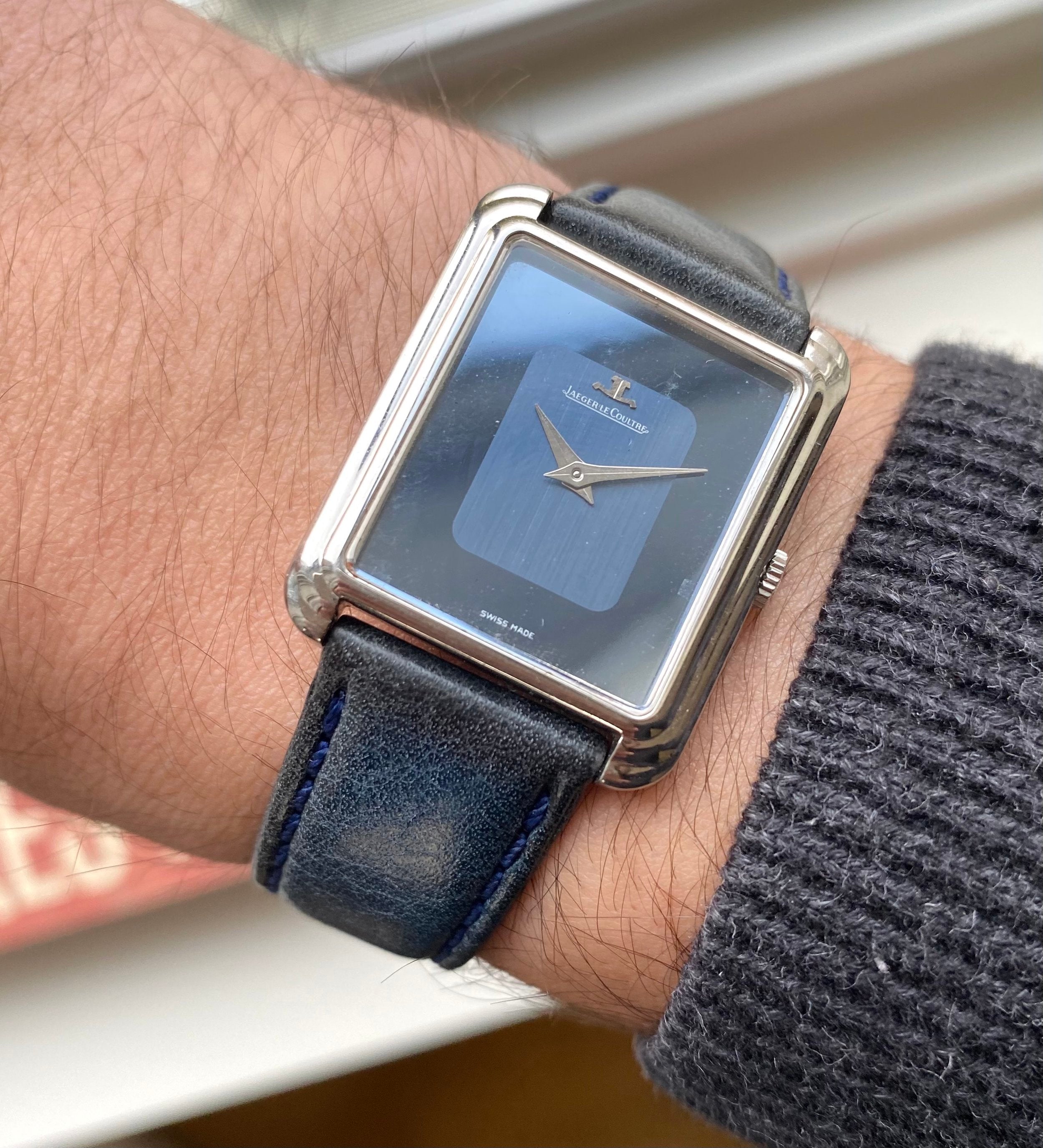 Jaeger Le Coultre Tank — Two-tone Blue Dial