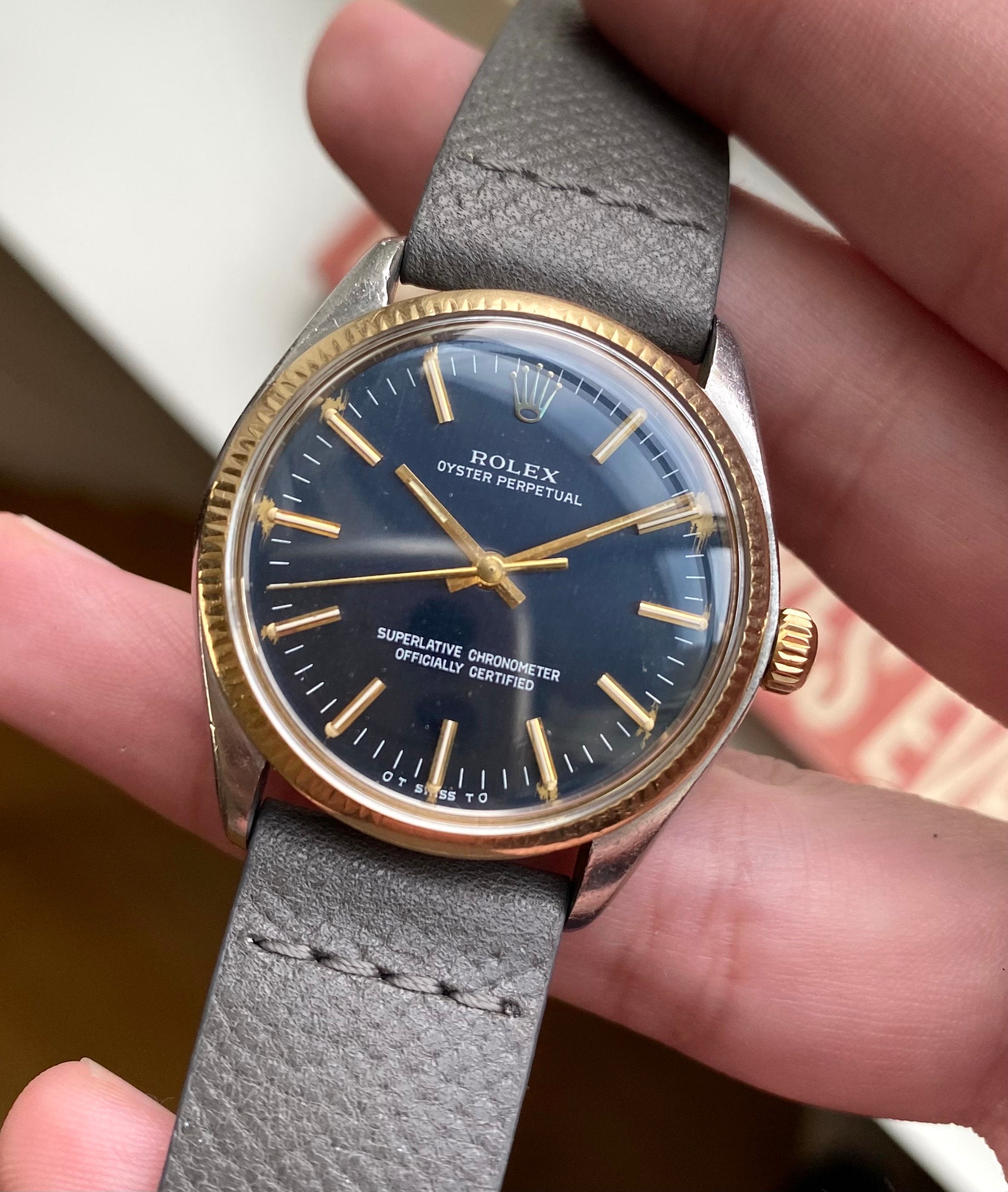 Rolex Oyster Perpetual ref. 1005 — Blue "Sigma" Dial