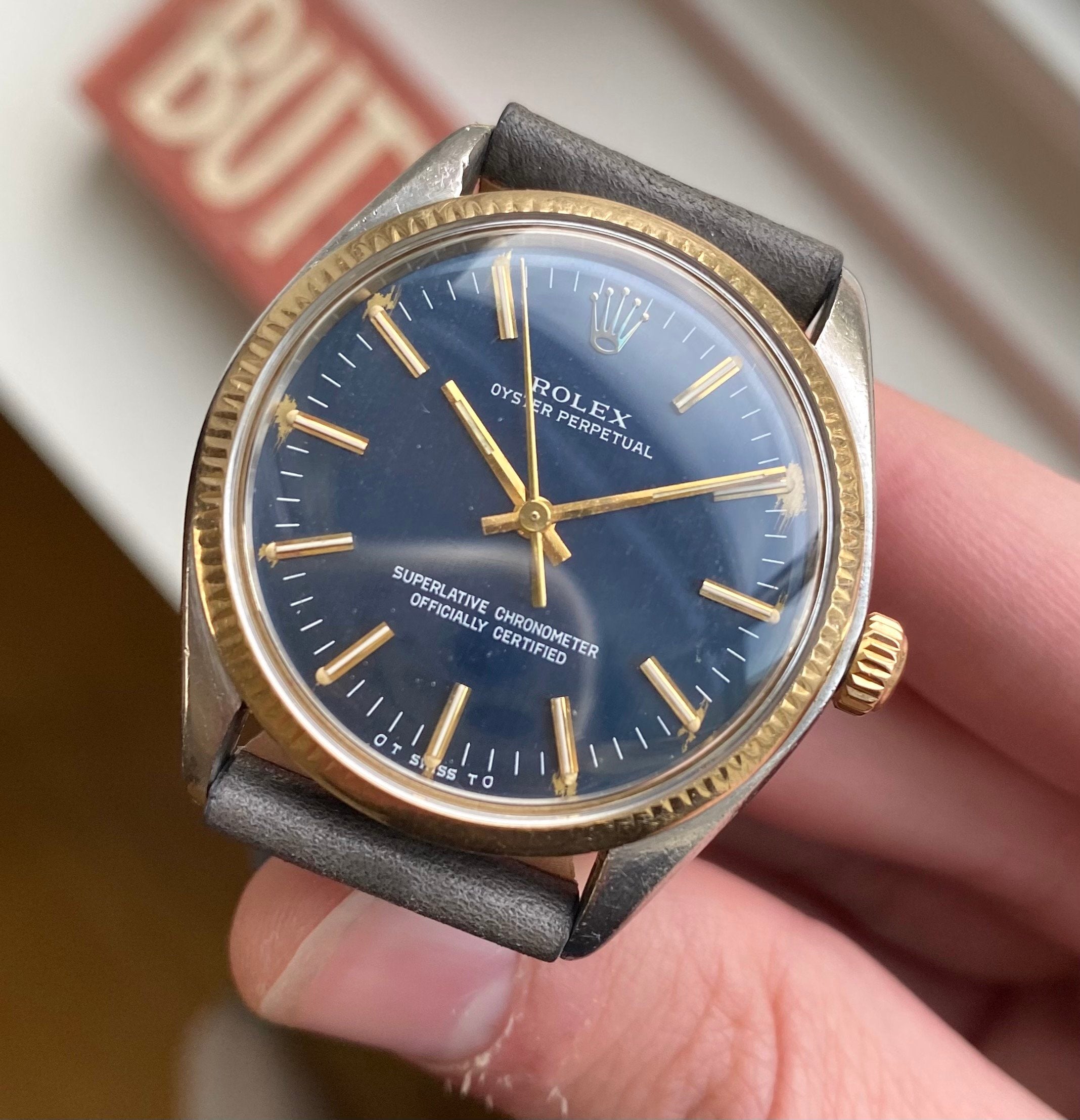 Rolex Oyster Perpetual ref. 1005 — Blue "Sigma" Dial