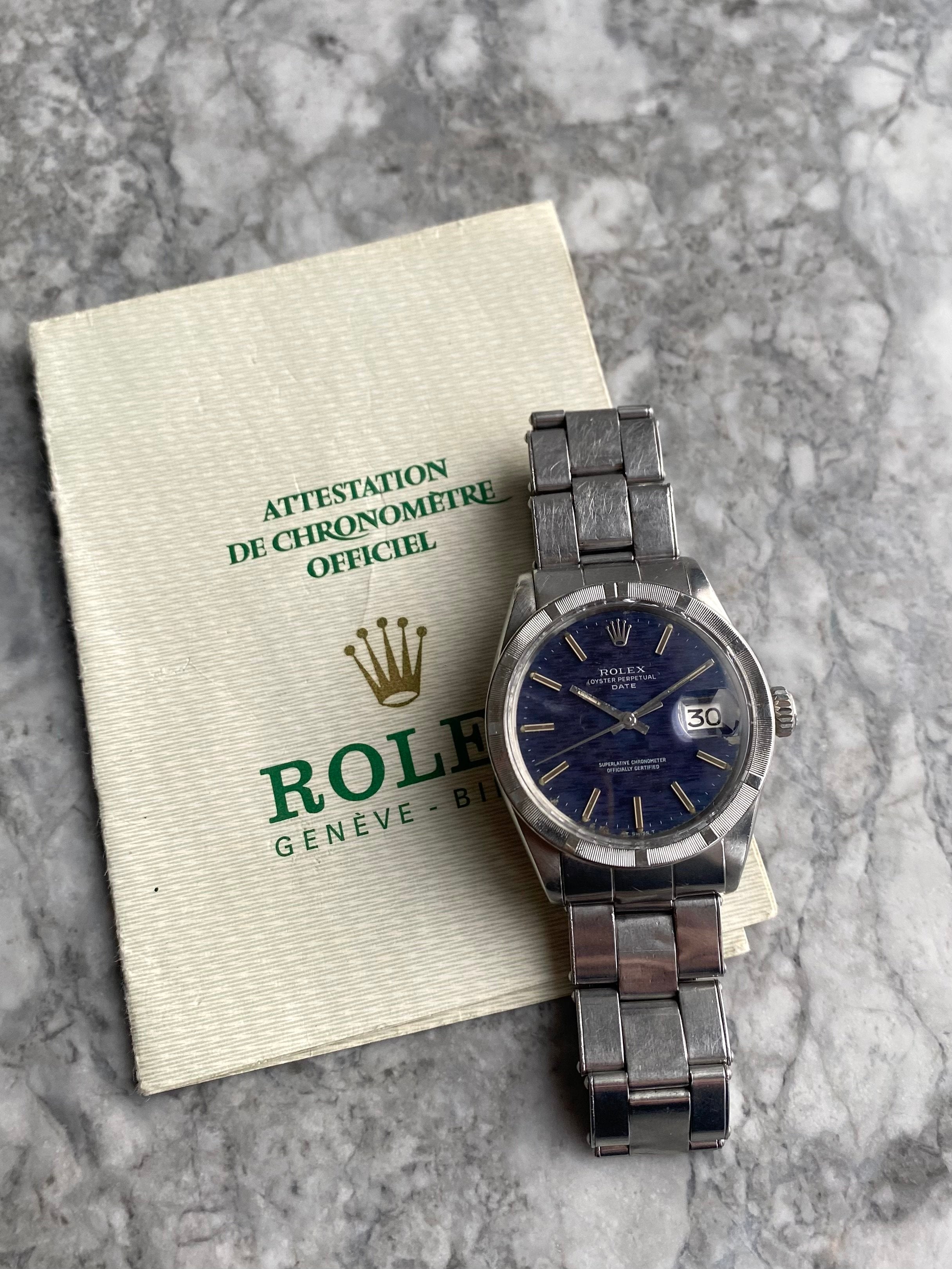 Rolex OP 1501 - Blue Mosaic Dial w/ Papers.