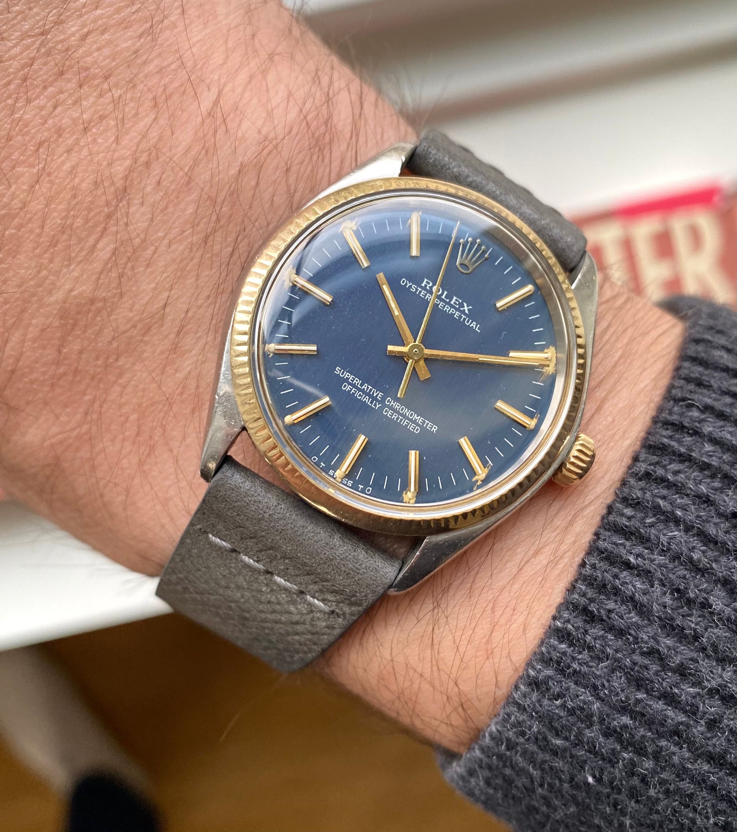 Rolex Oyster Perpetual ref. 1005 — Blue "Sigma" Dial