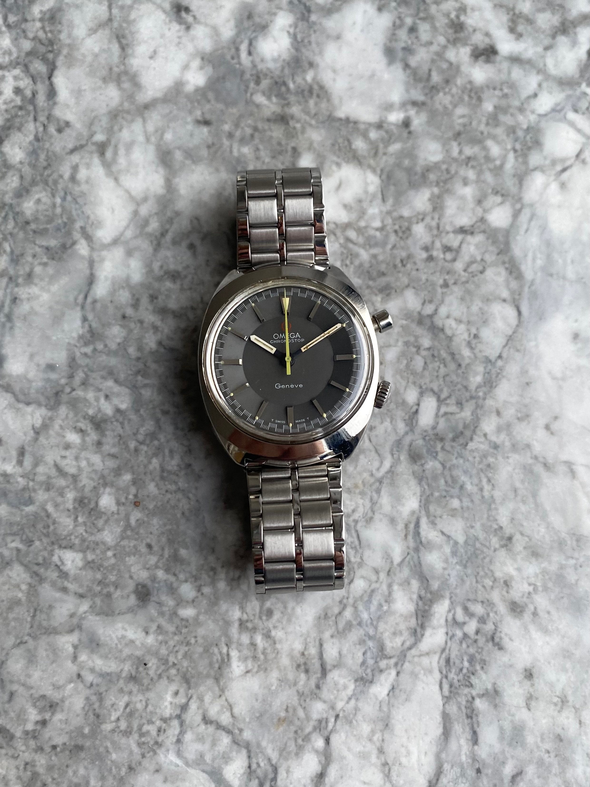 Omega Geneve Chronostop - Grey Dial.