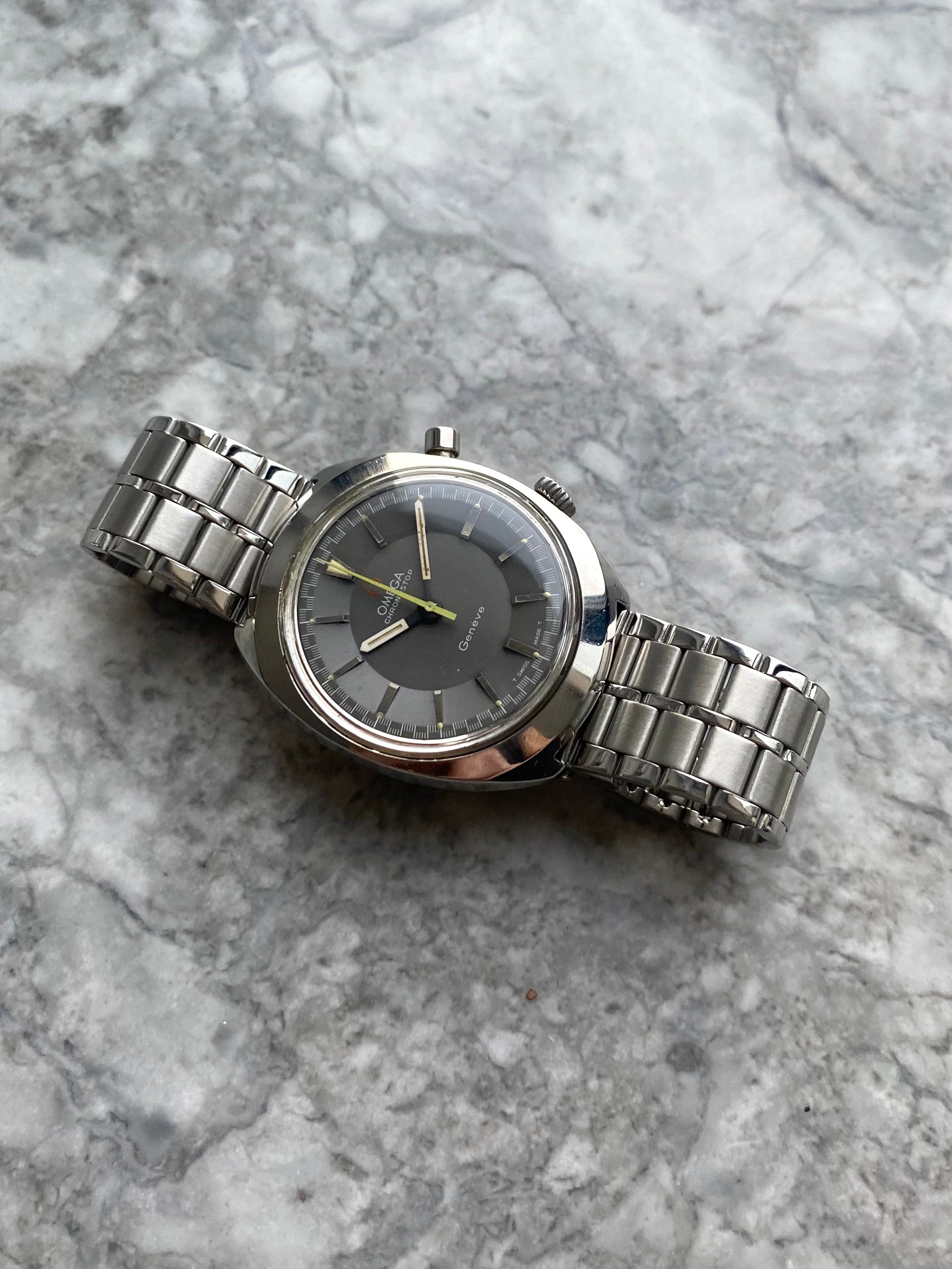 Omega Geneve Chronostop - Grey Dial.