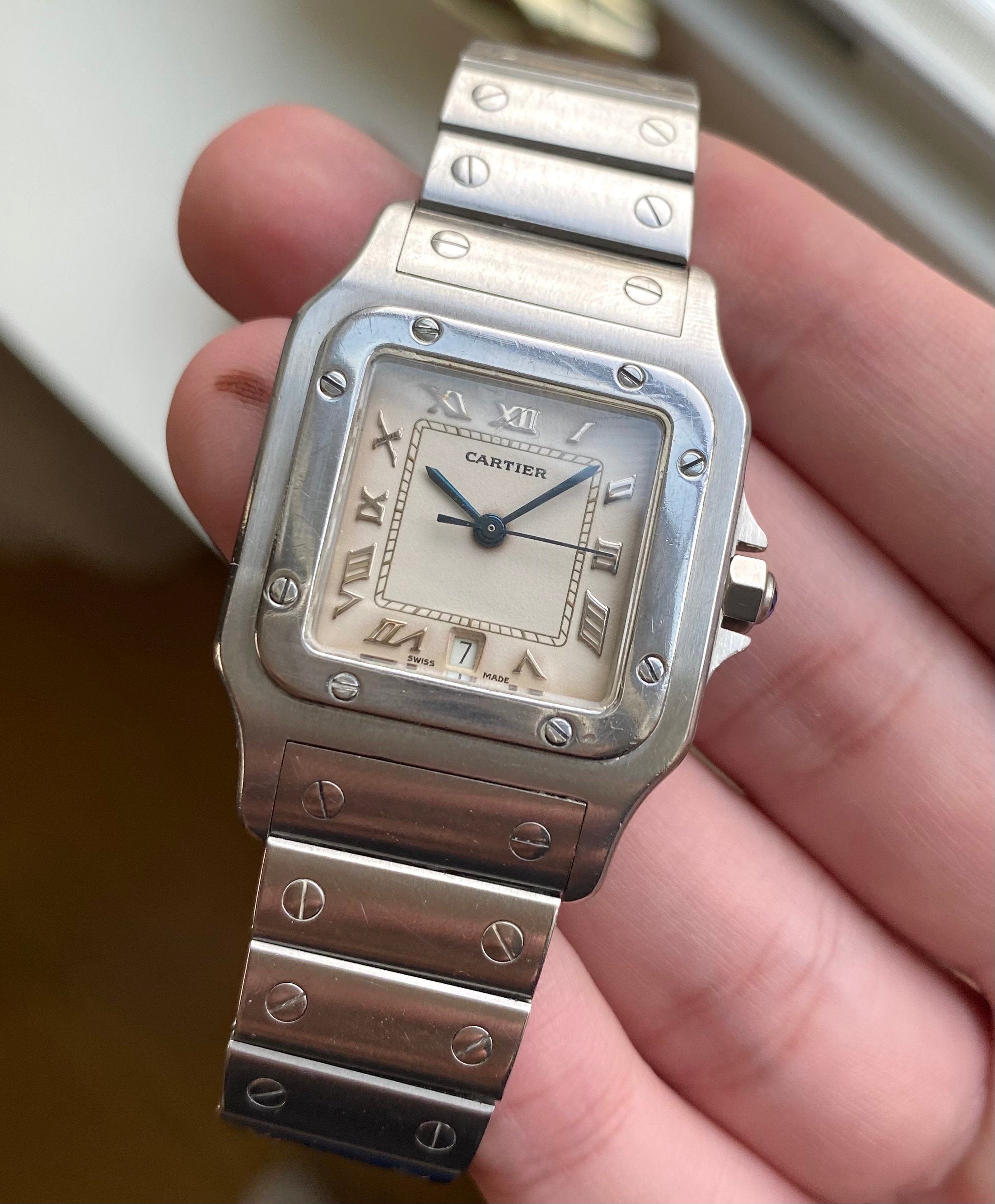 Cartier Santos Galbée — Cream Roman Numeral Dial