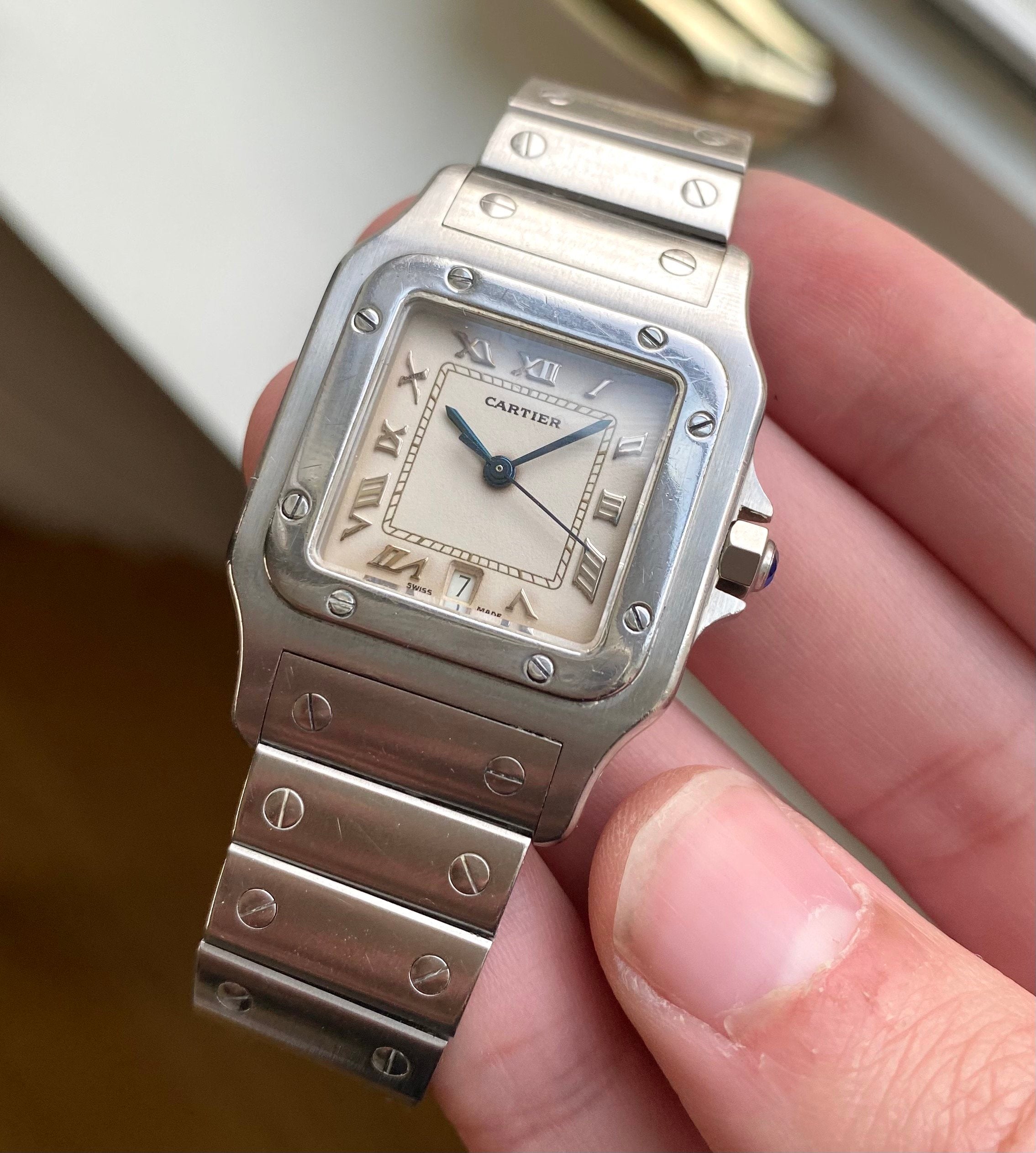 Cartier Santos Galbée — Cream Roman Numeral Dial