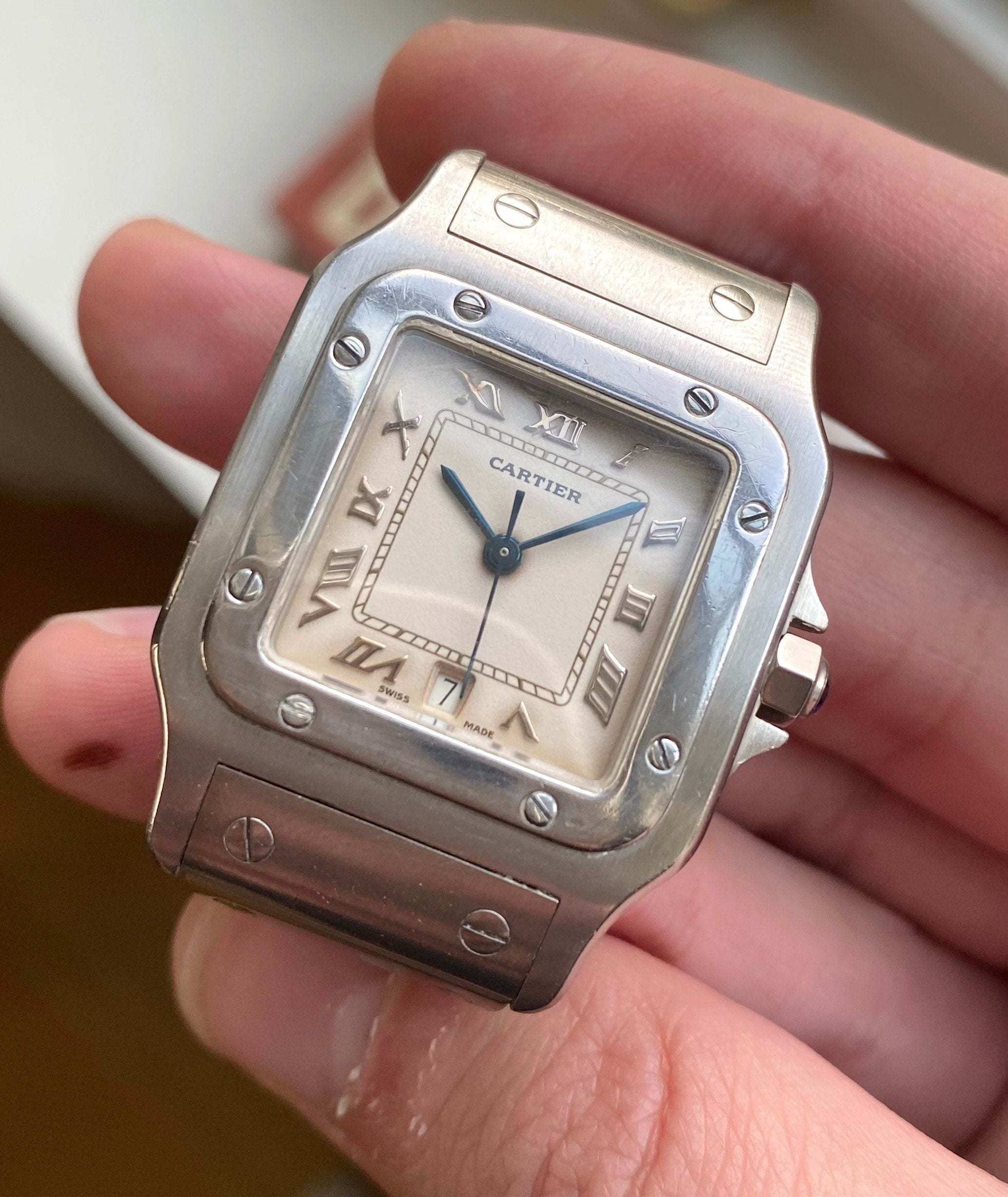 Cartier Santos Galbée — Cream Roman Numeral Dial