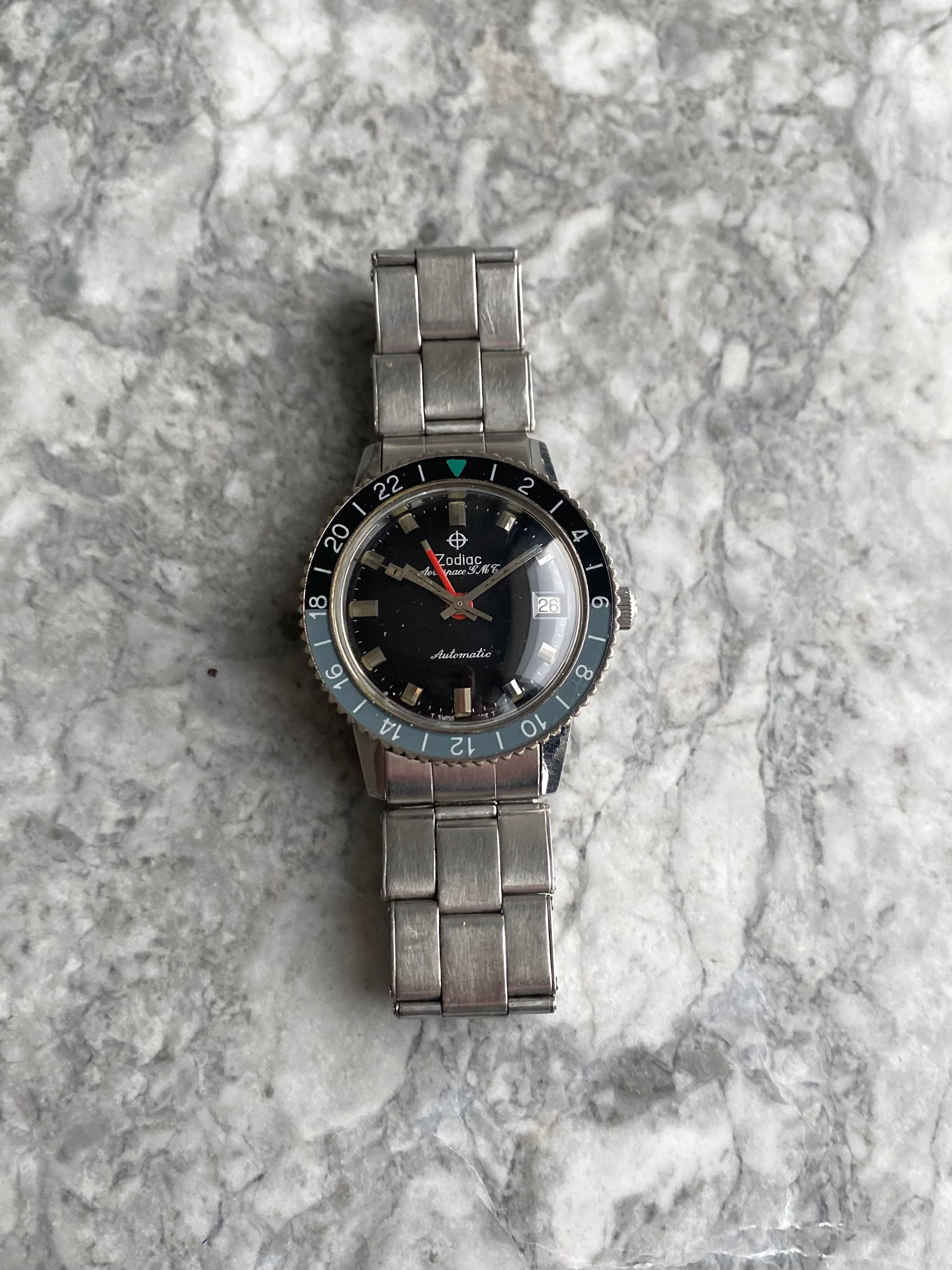 Zodiac Aerospace GMT - Gilt Black Dial.