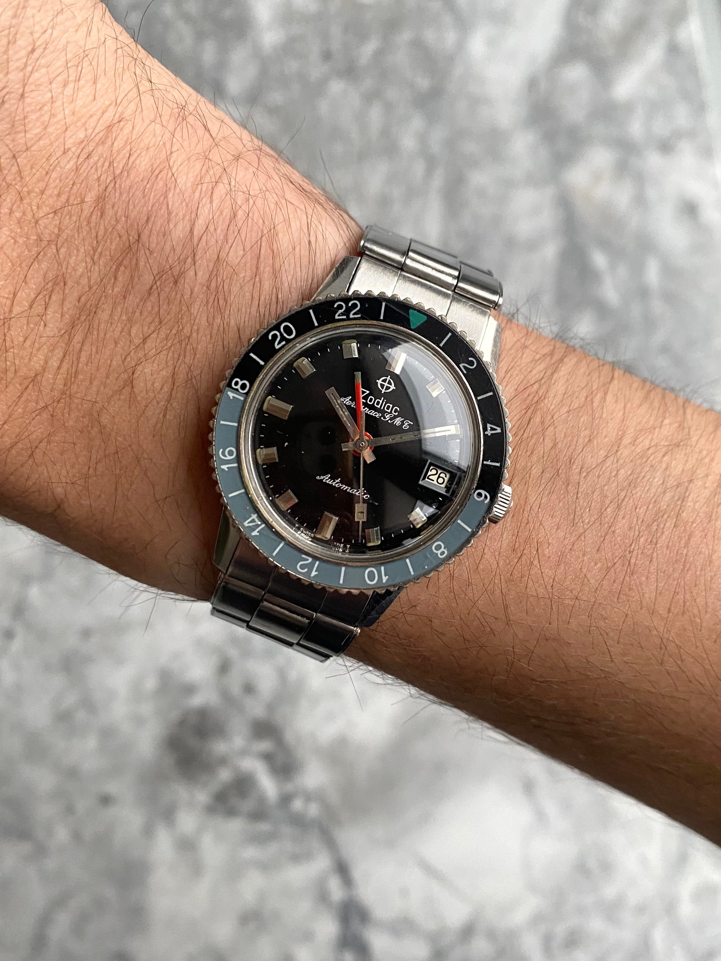 Zodiac Aerospace GMT - Gilt Black Dial.