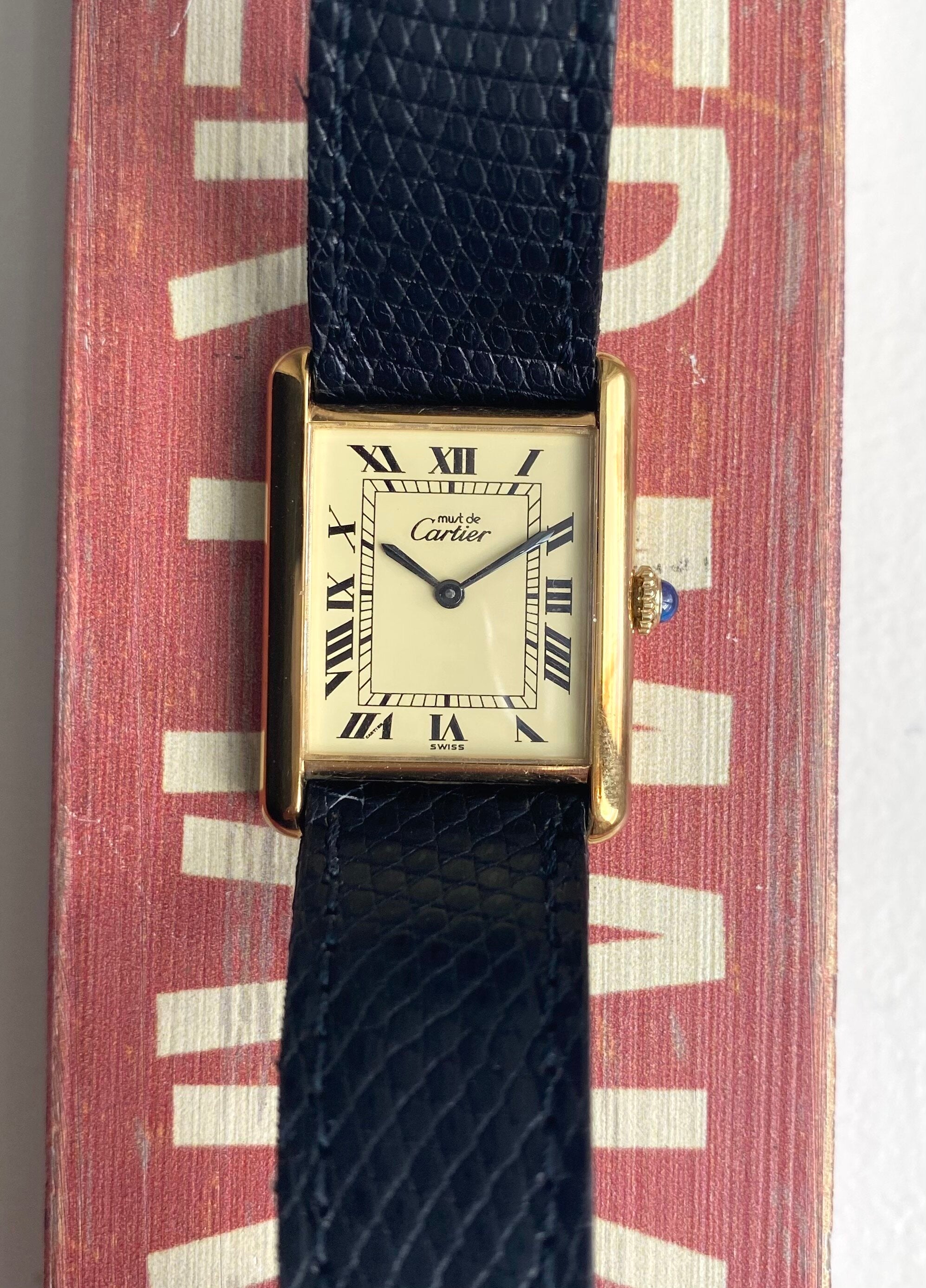 Cartier Tank Lemon Dial — Box and Papers