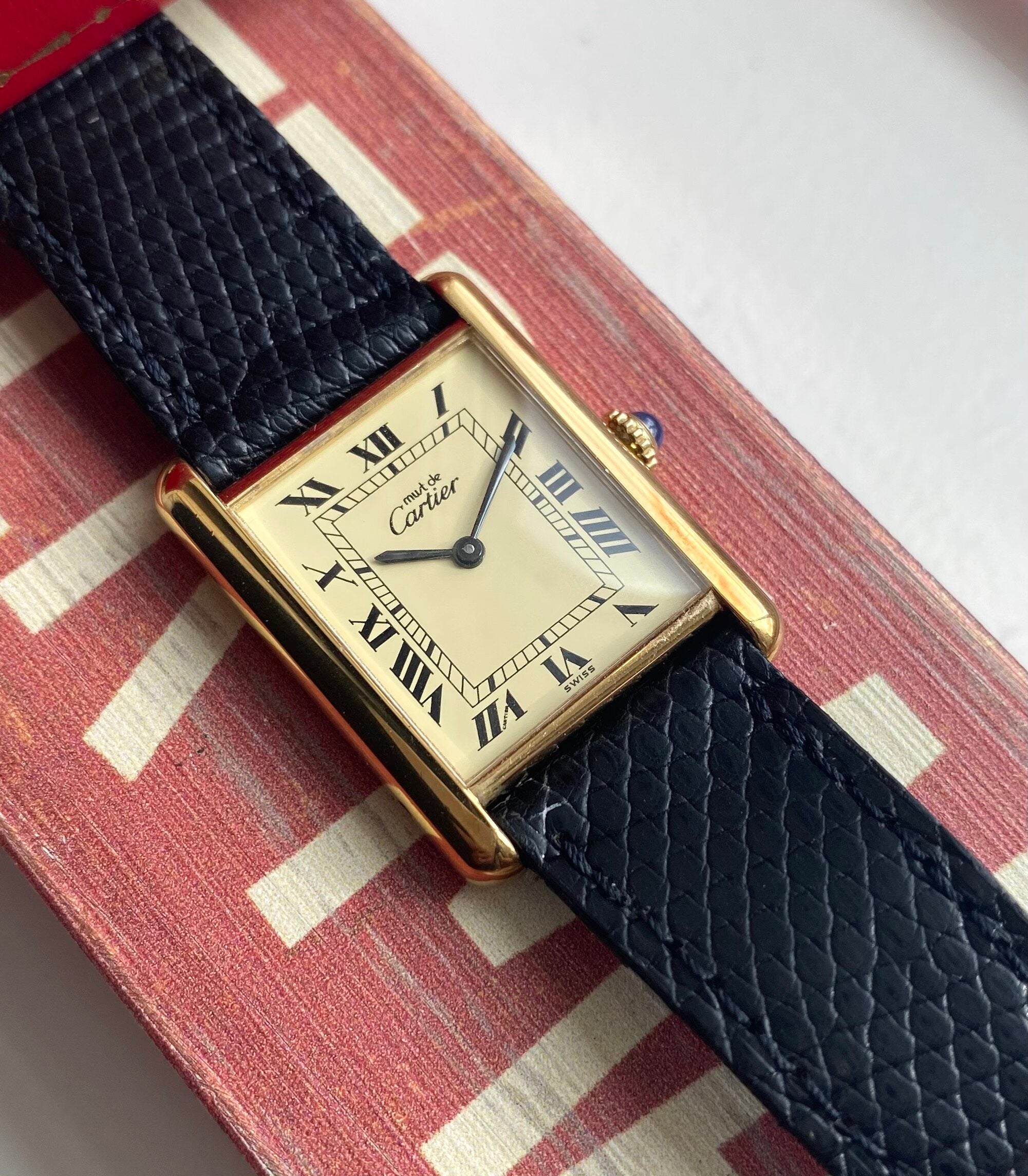 Cartier Tank Lemon Dial — Box and Papers