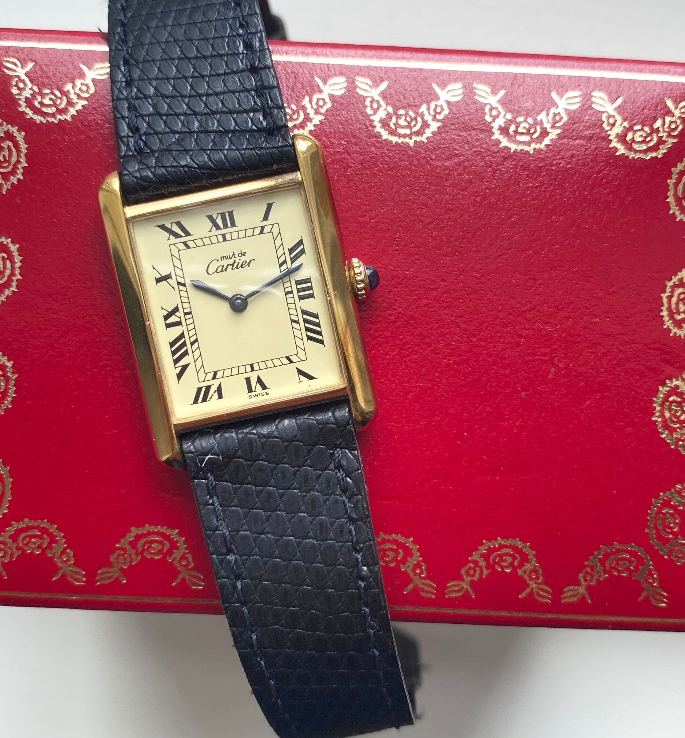 Cartier Tank Lemon Dial — Box and Papers