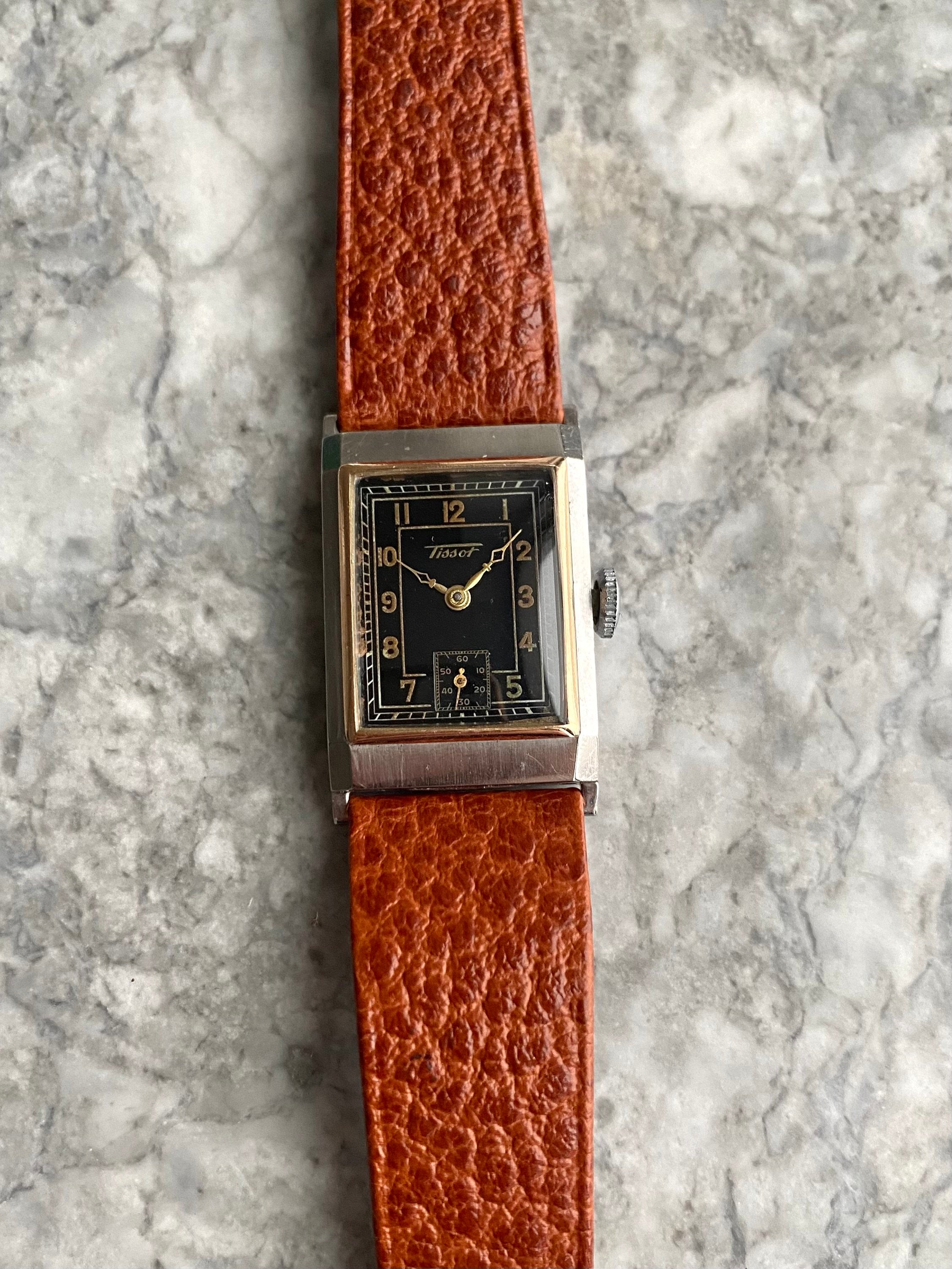 Tissot Art Deco Tank - Gilt Dial