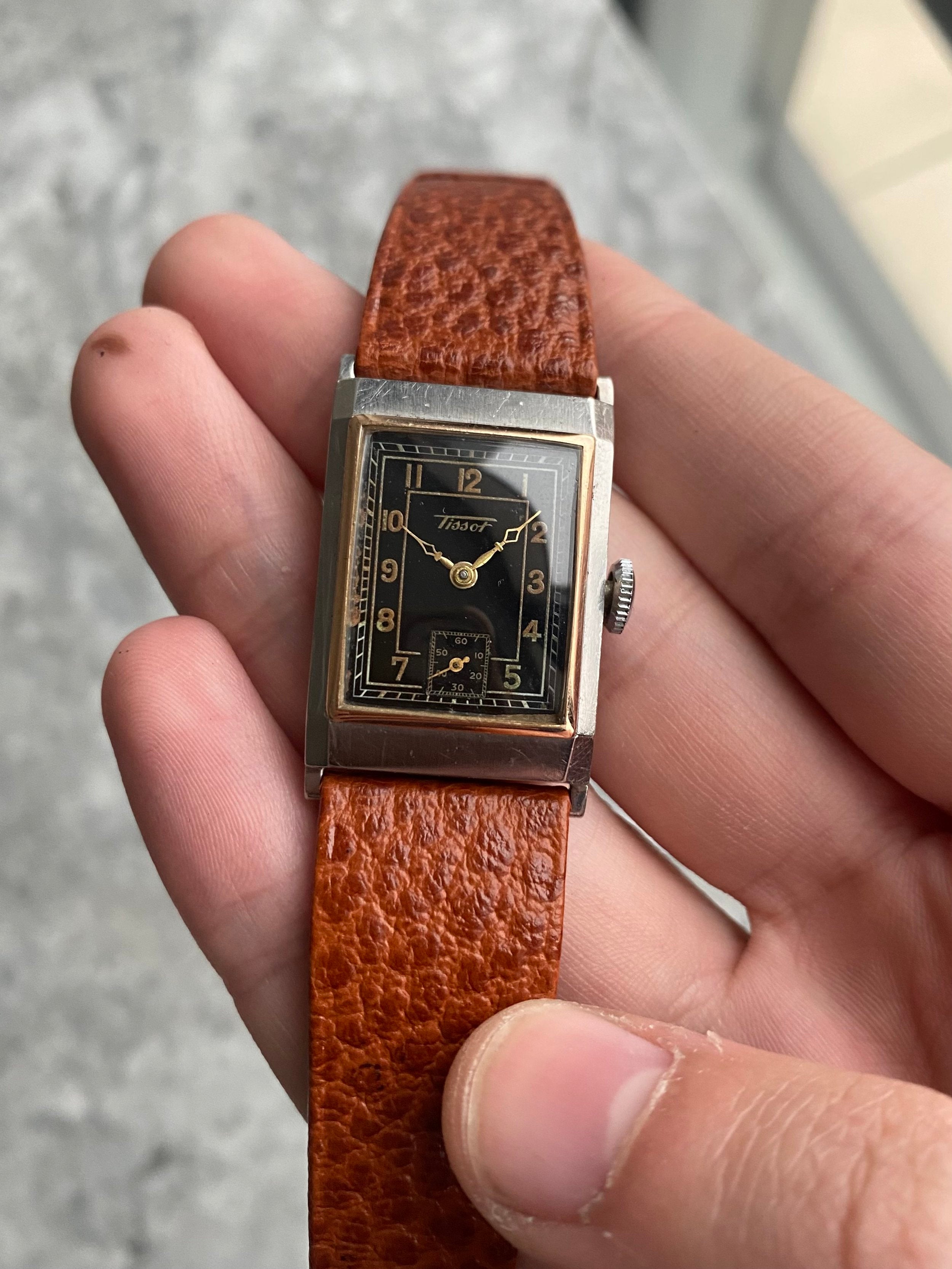 Tissot Art Deco Tank - Gilt Dial