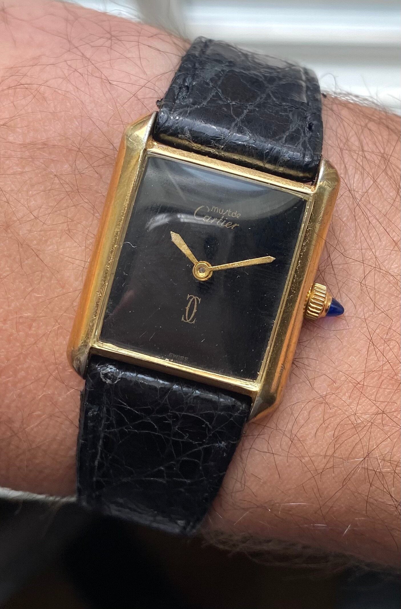 Must de Cartier Tank — Black Dial