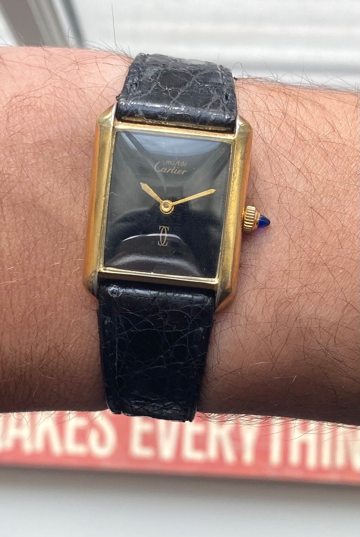 Must de Cartier Tank — Black Dial