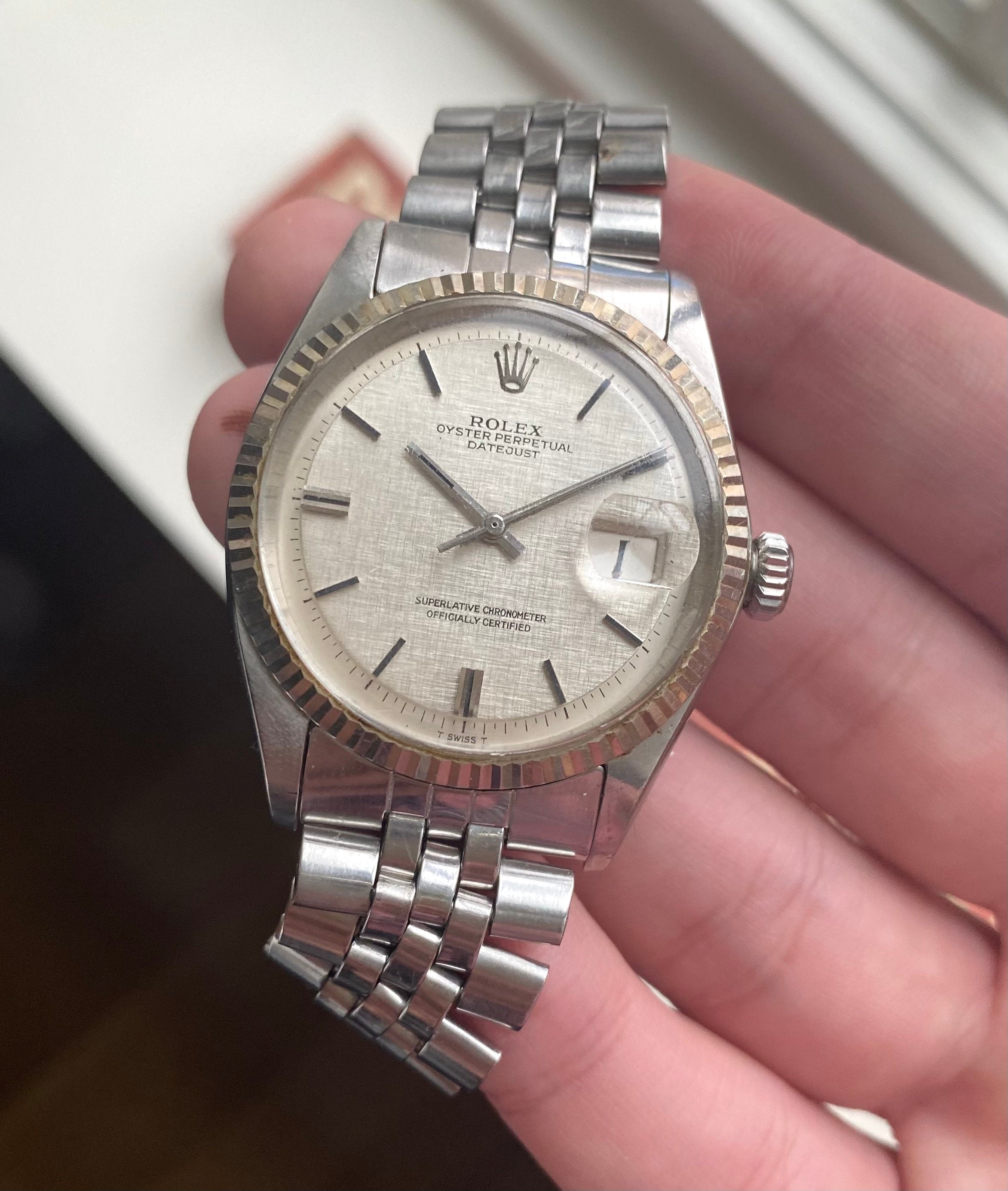 Rolex Datejust ref. 1601 — Linen Dial