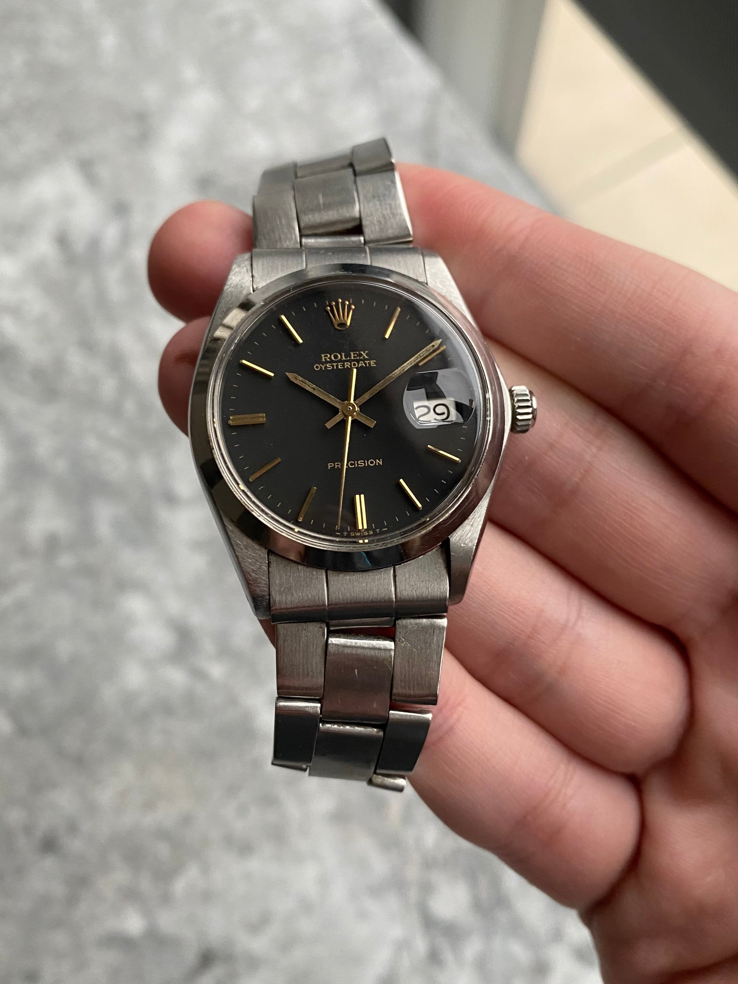 Rolex Precision Oysterdate - Matte Black.