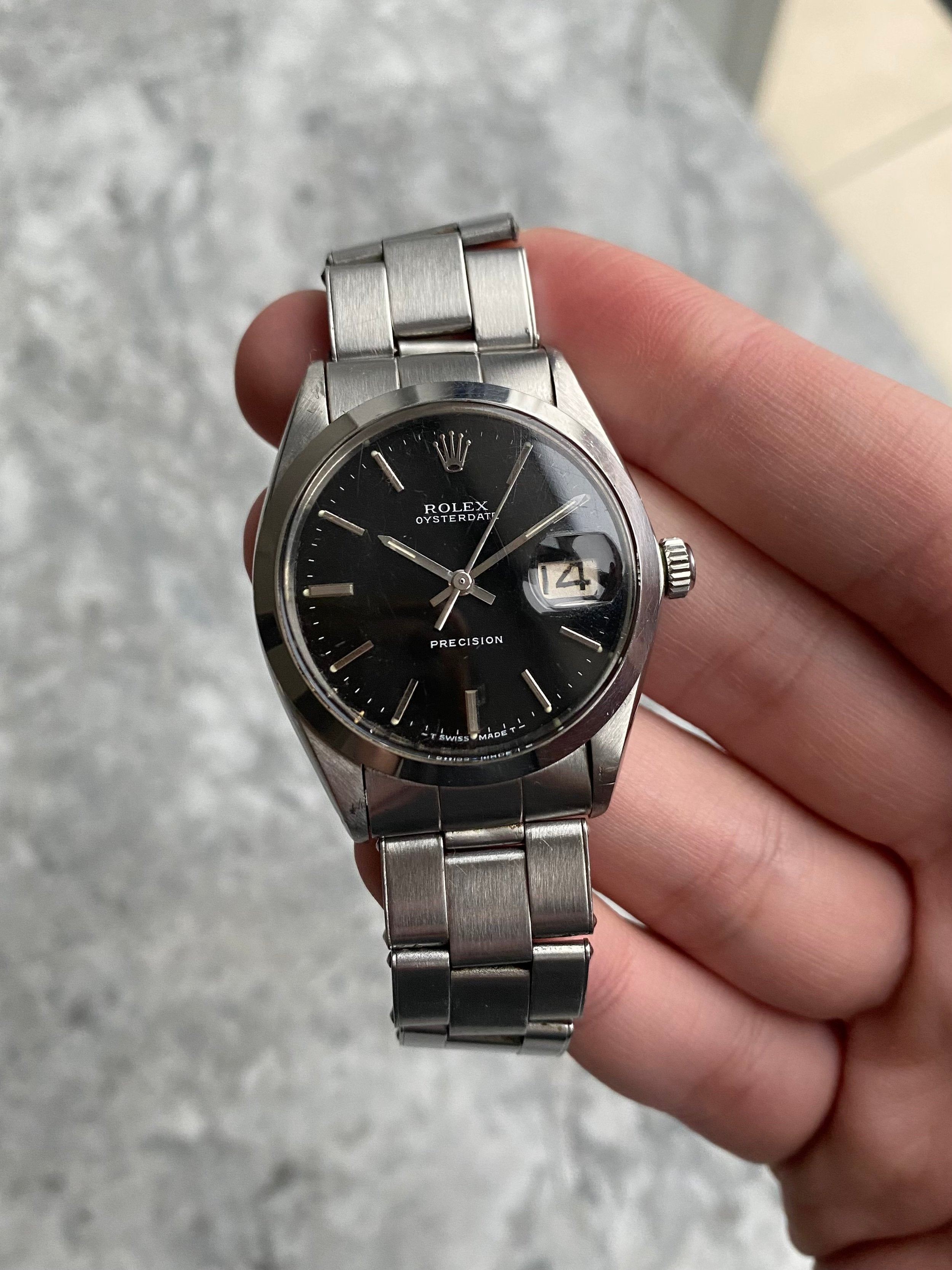 Rolex Oysterdate Precision - Black Dial.