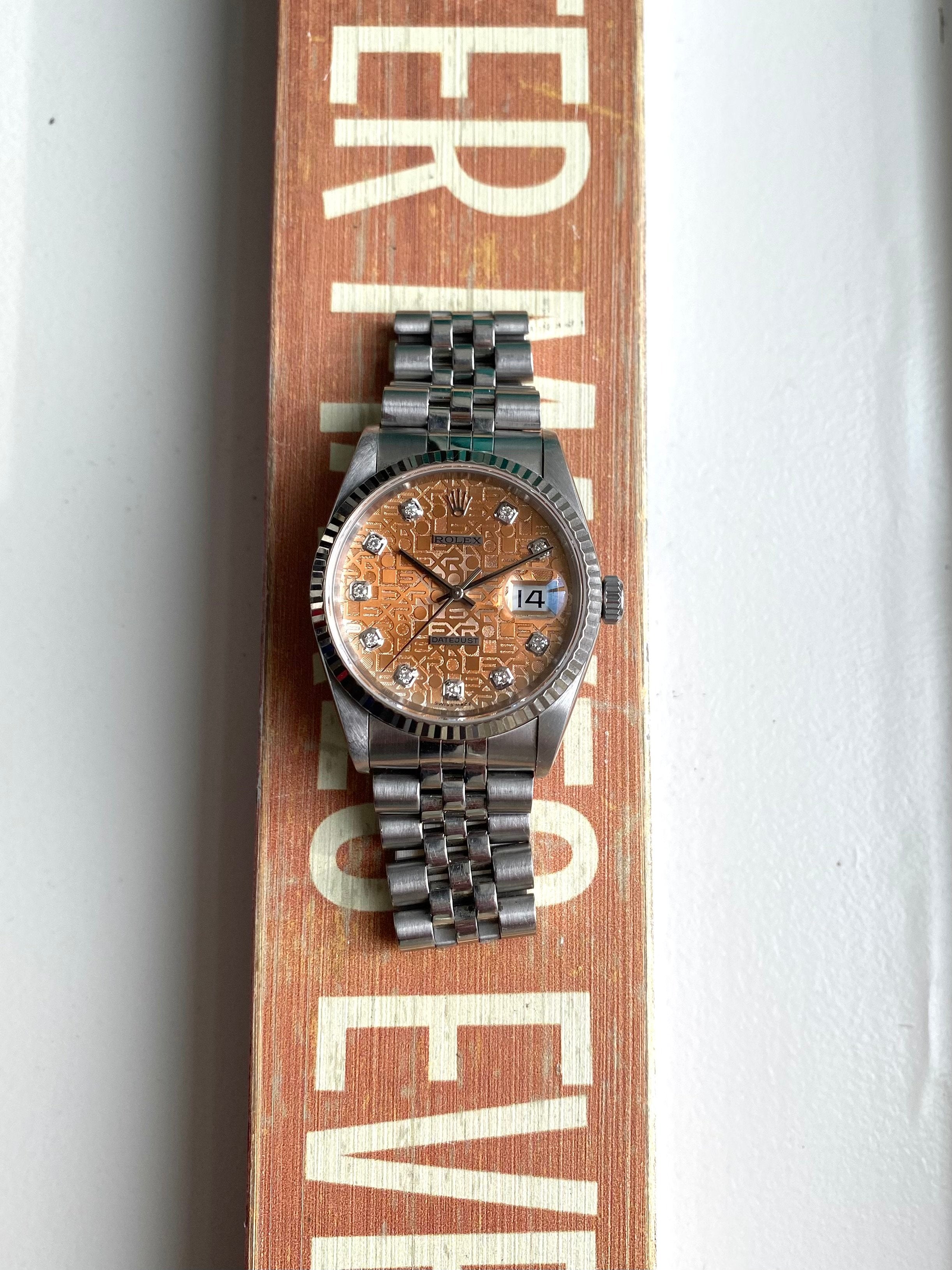 Rolex Datejust 16234G - Jubilee Salmon Diamond Dial