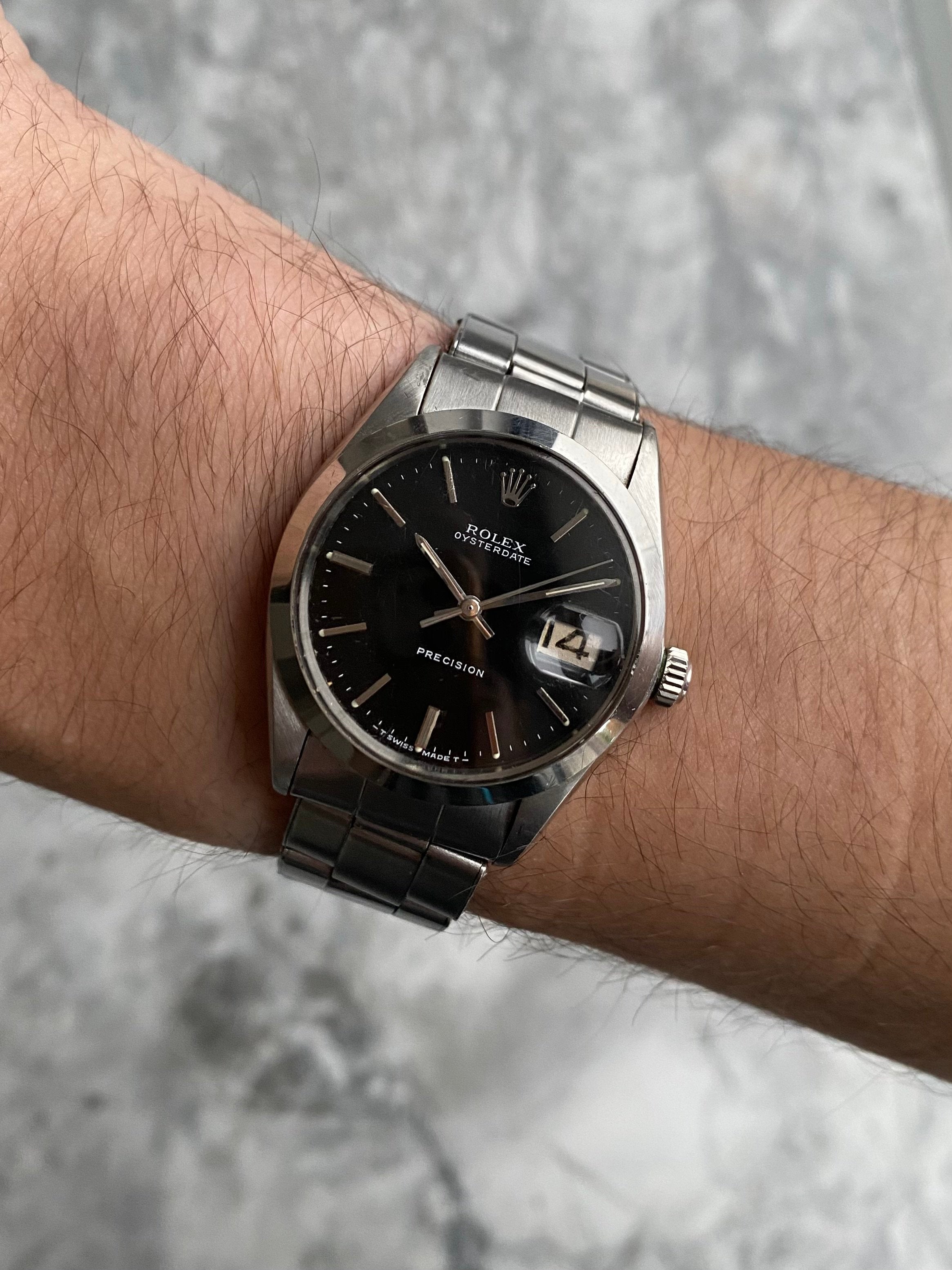 Rolex Oysterdate Precision - Black Dial.