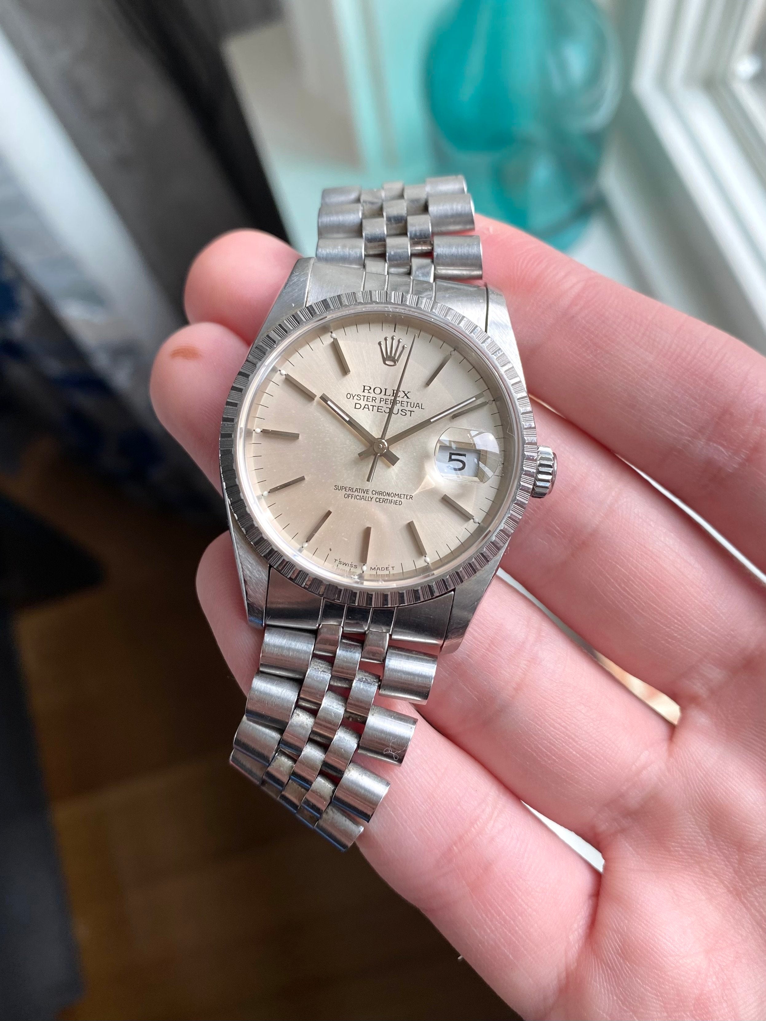 Rolex Datejust 16220 - Silver Patina