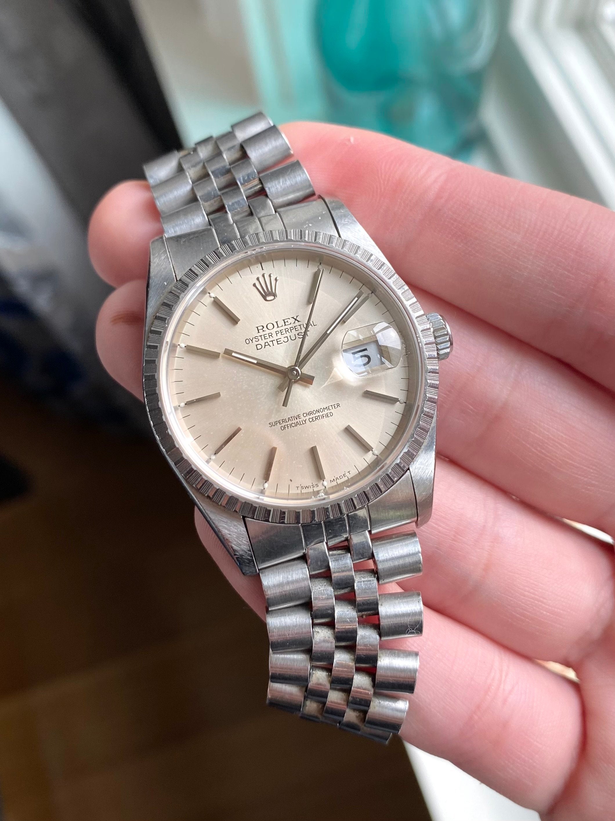 Rolex Datejust 16220 - Silver Patina