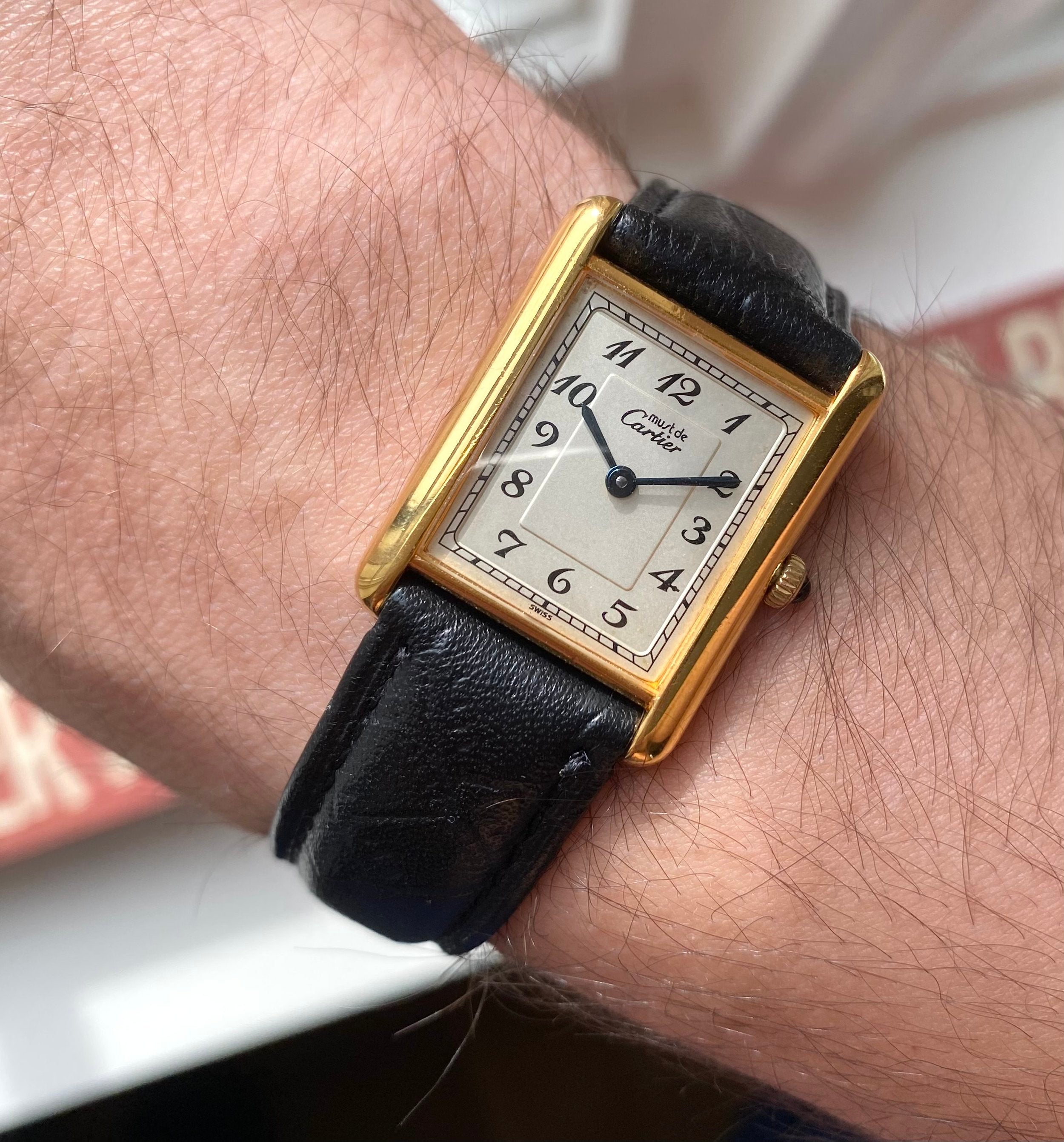 Cartier Tank — Arabic Numeral Dial