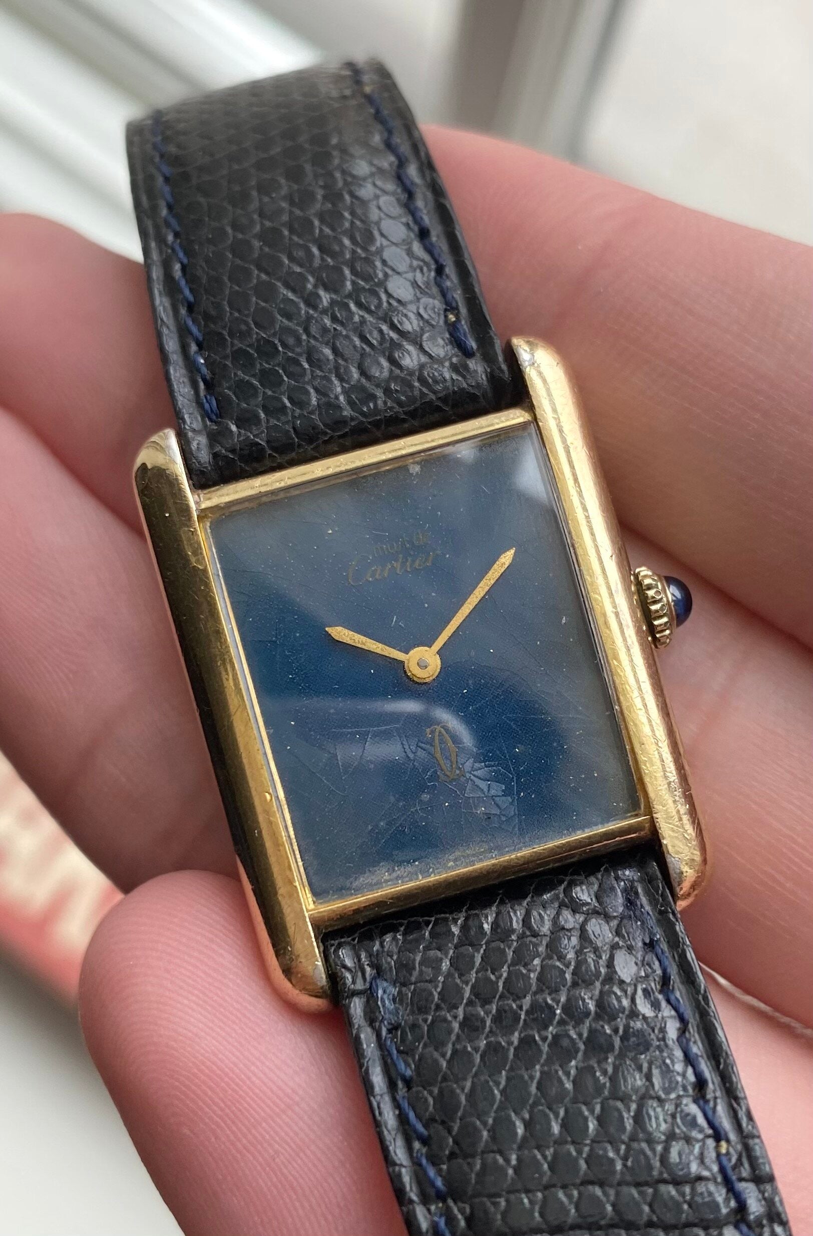 Must de Cartier Tank — Blue Dial