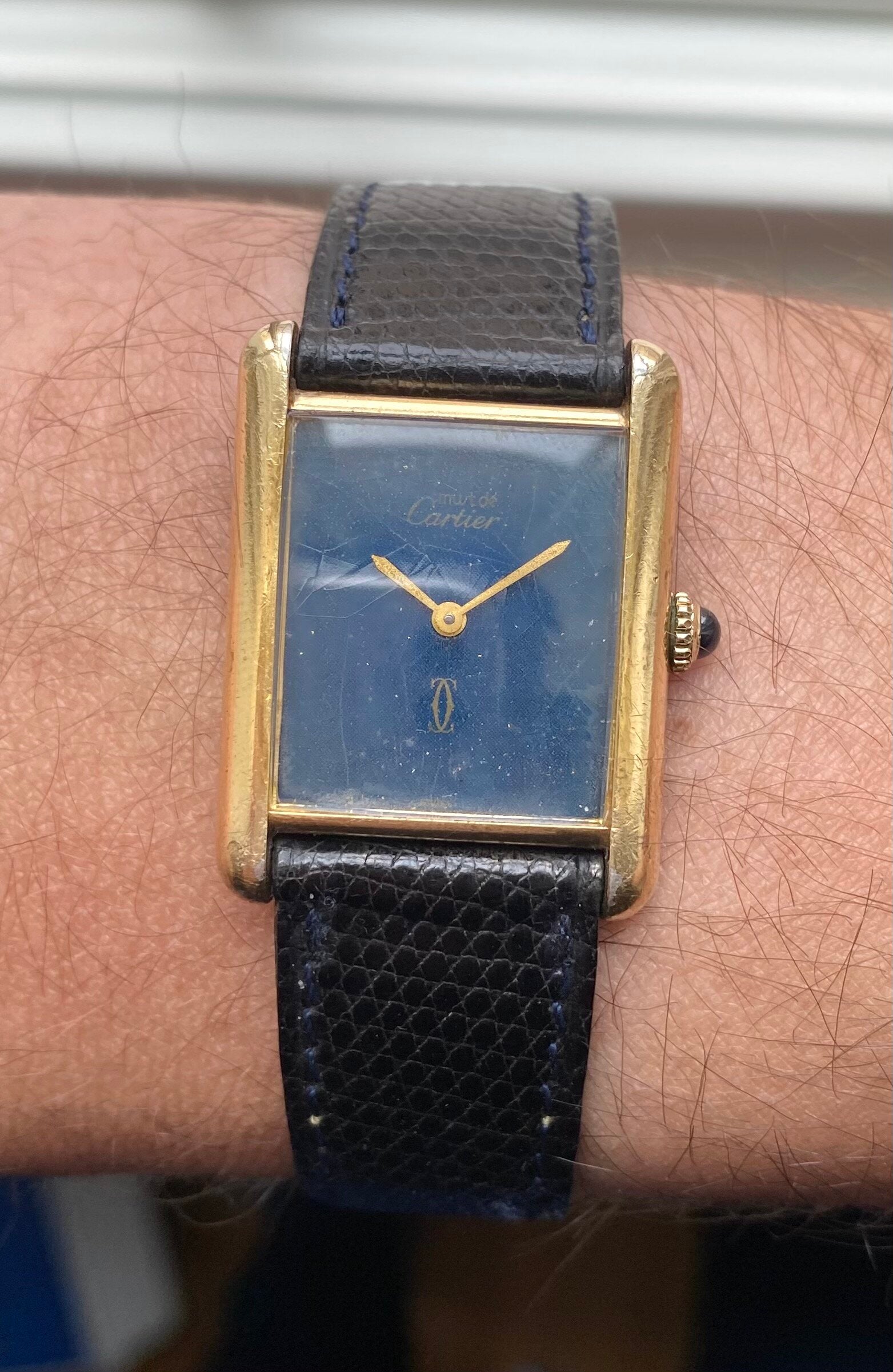 Must de Cartier Tank — Blue Dial