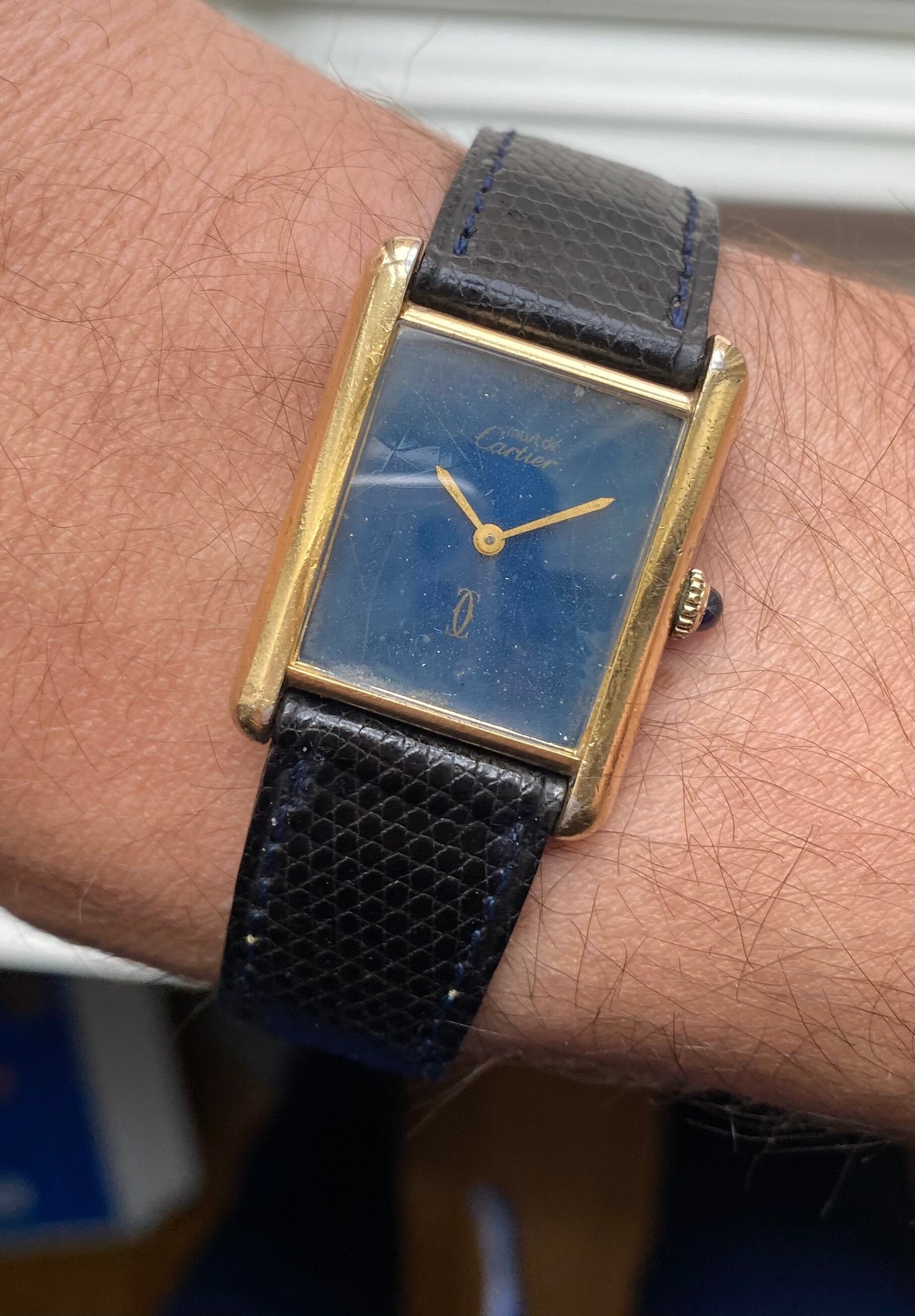 Must de Cartier Tank — Blue Dial