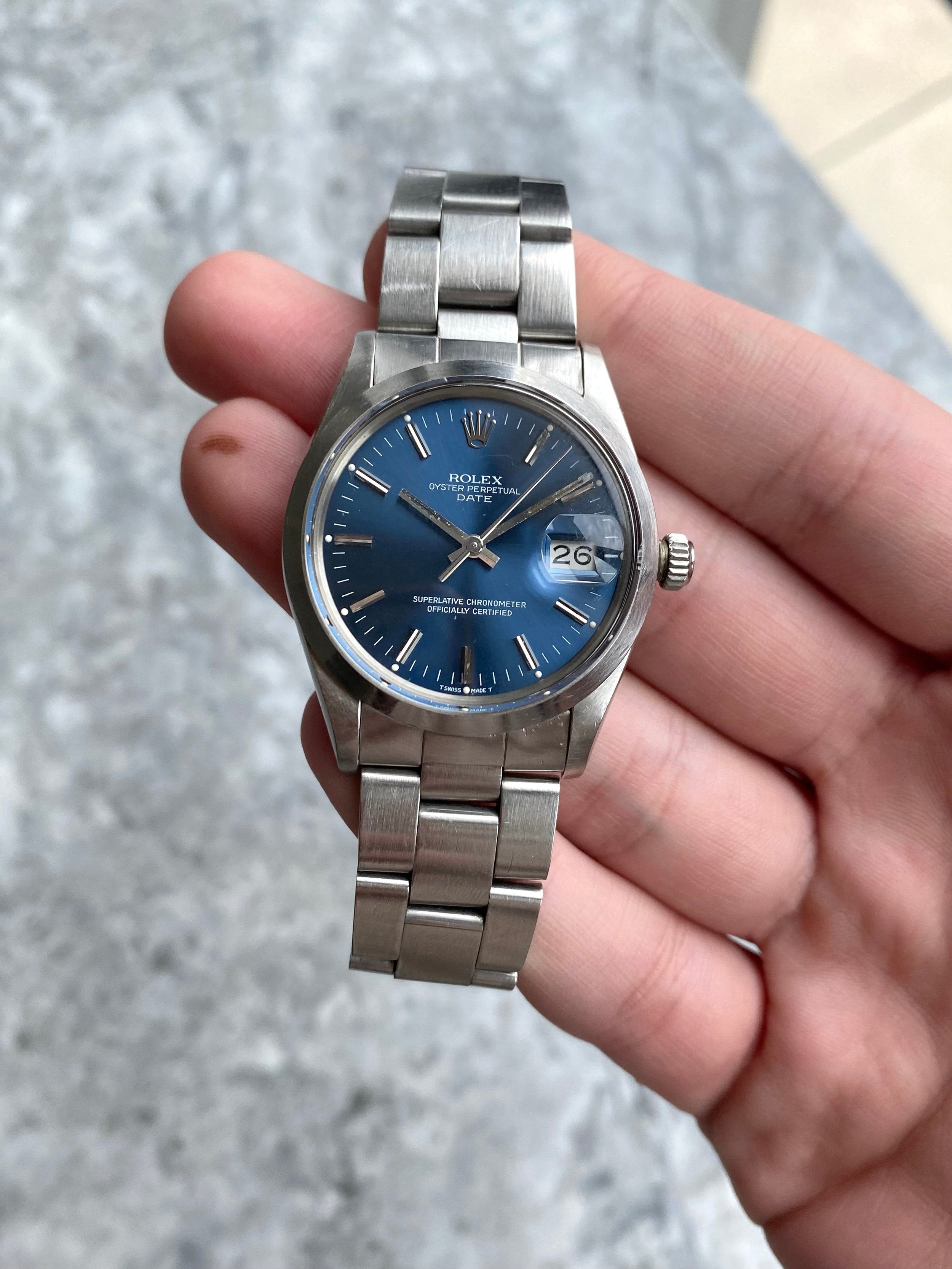 Rolex OP 15000 - Blue Dial w/ Papers