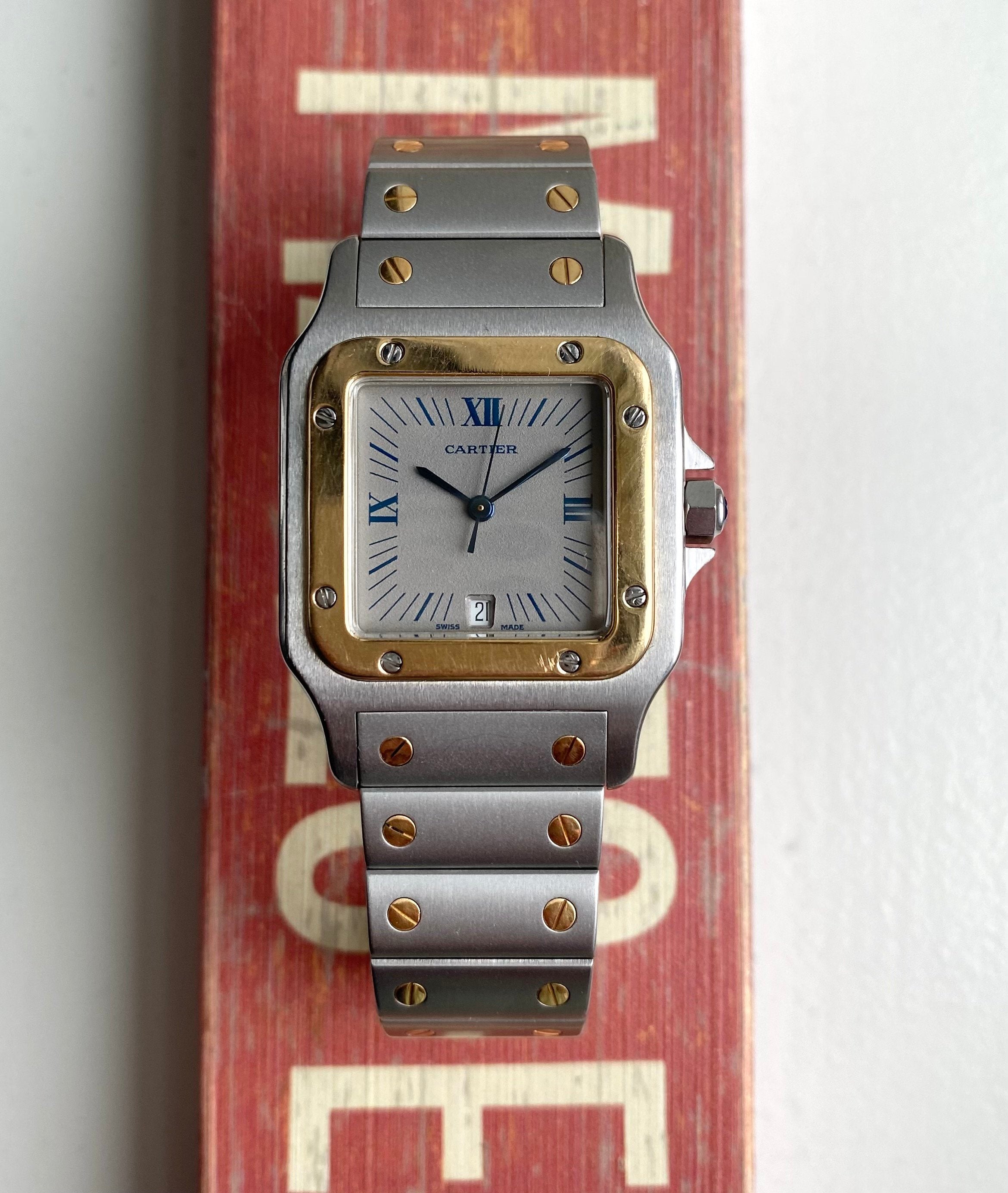 Cartier Santos — Two-tone Grey Dial